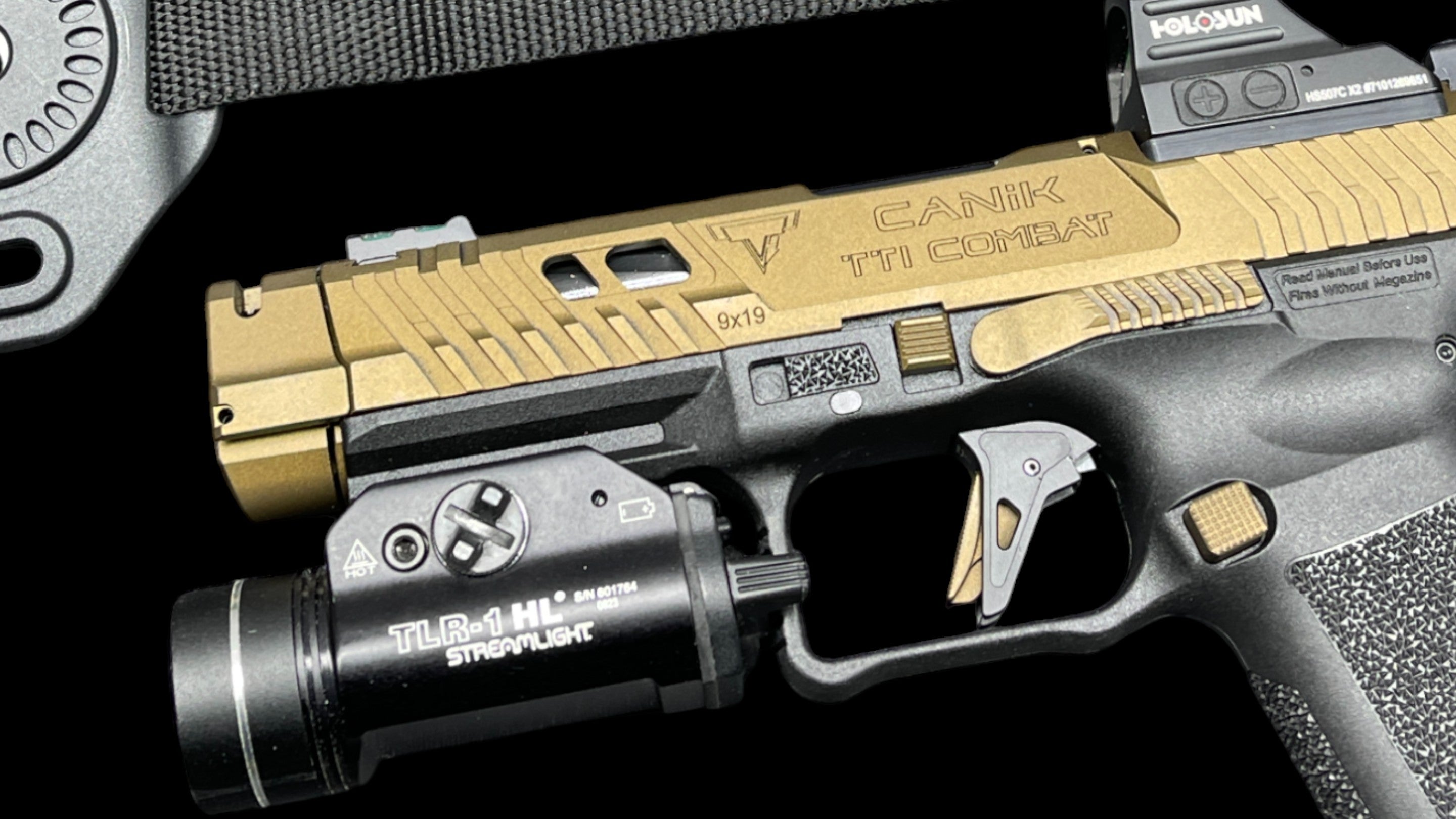 Canik TTI Combat w/ Streamlight TLR-1 HL Holsters