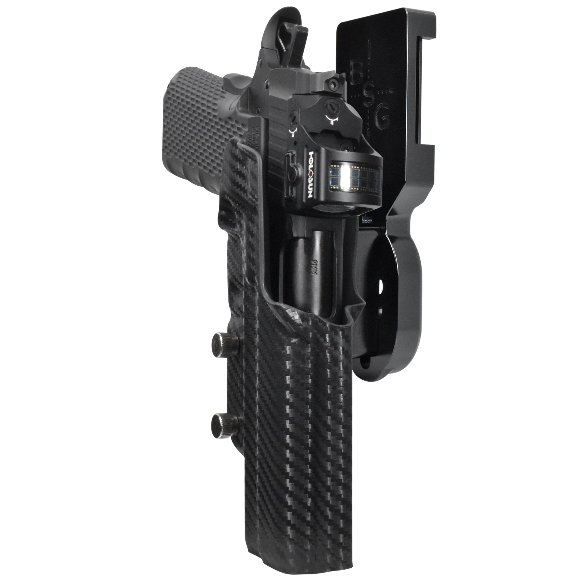 Stealth Arms 1911 Platypus Pro Heavy Duty Competition Holster in Black / Carbon Fiber