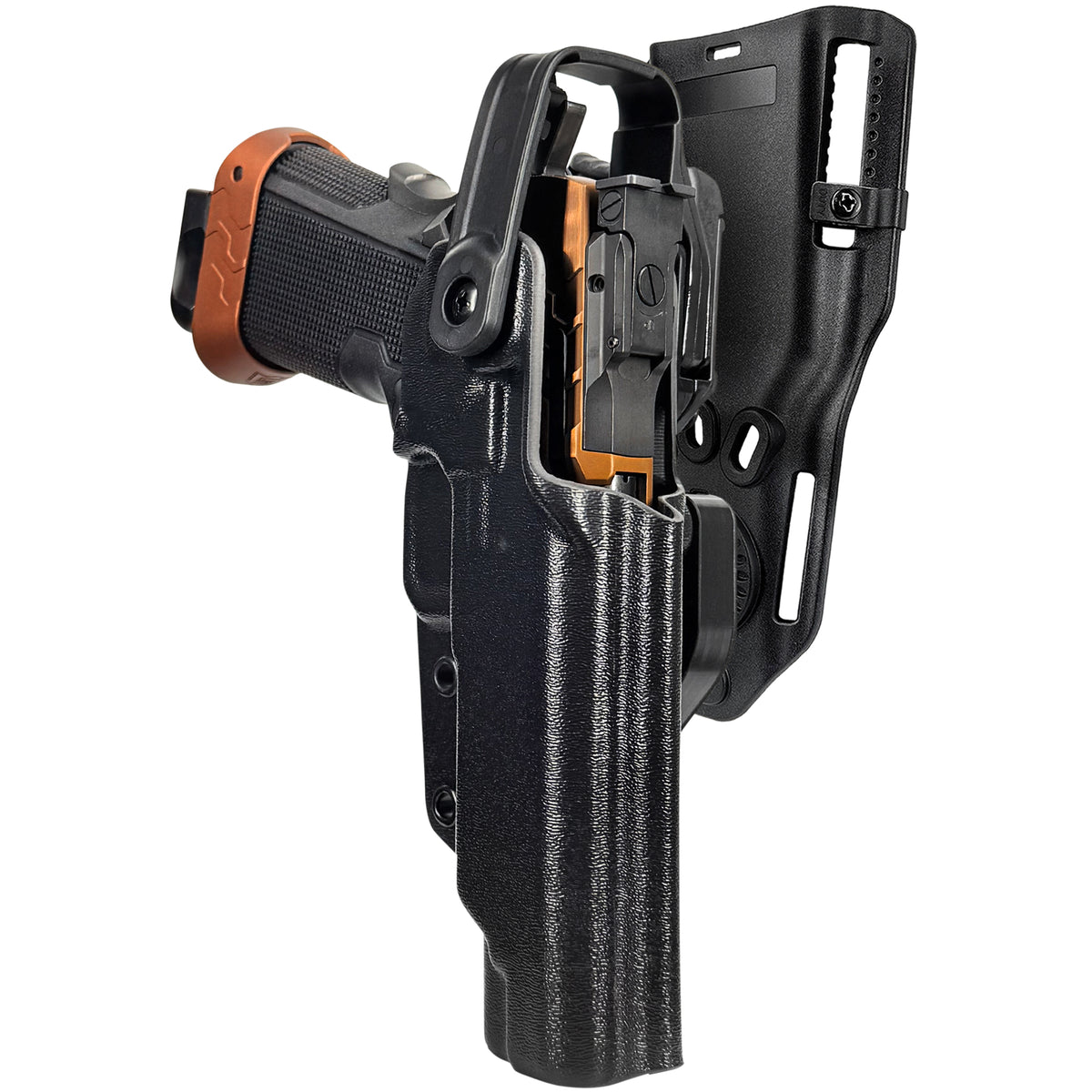 Level II Duty Drop and Offset Holster for Kimber 2K11 Tapered Trigger Guard in Black