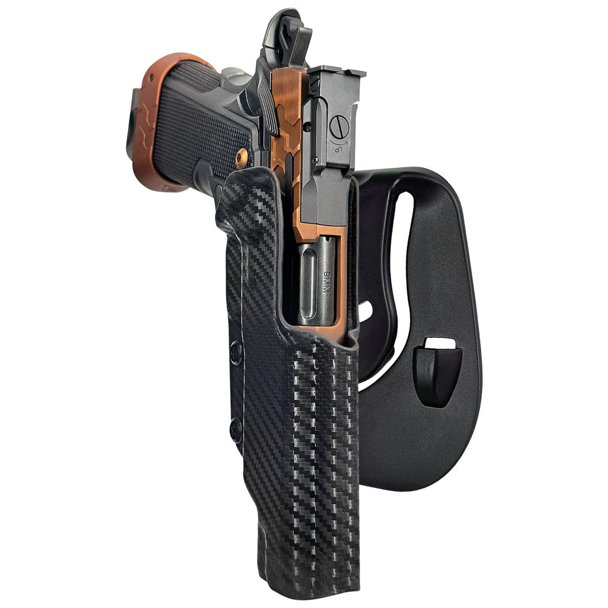 Kimber 2K11 Tapered Trigger Guard OWB Paddle Holster in Carbon Fiber