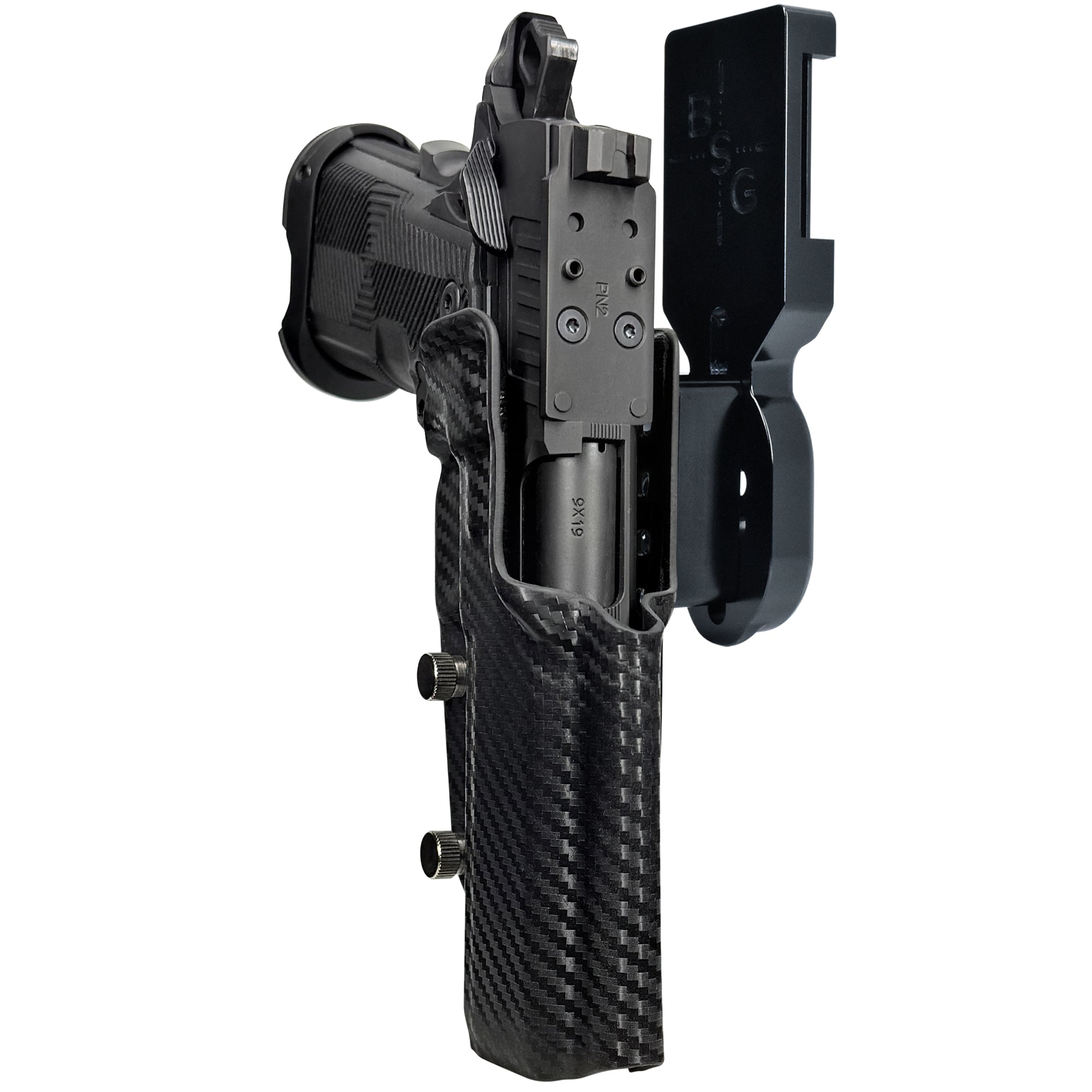 AF Romulus 4.25'' Comp Pro Heavy Duty Competition Holster in Black / Carbon Fiber