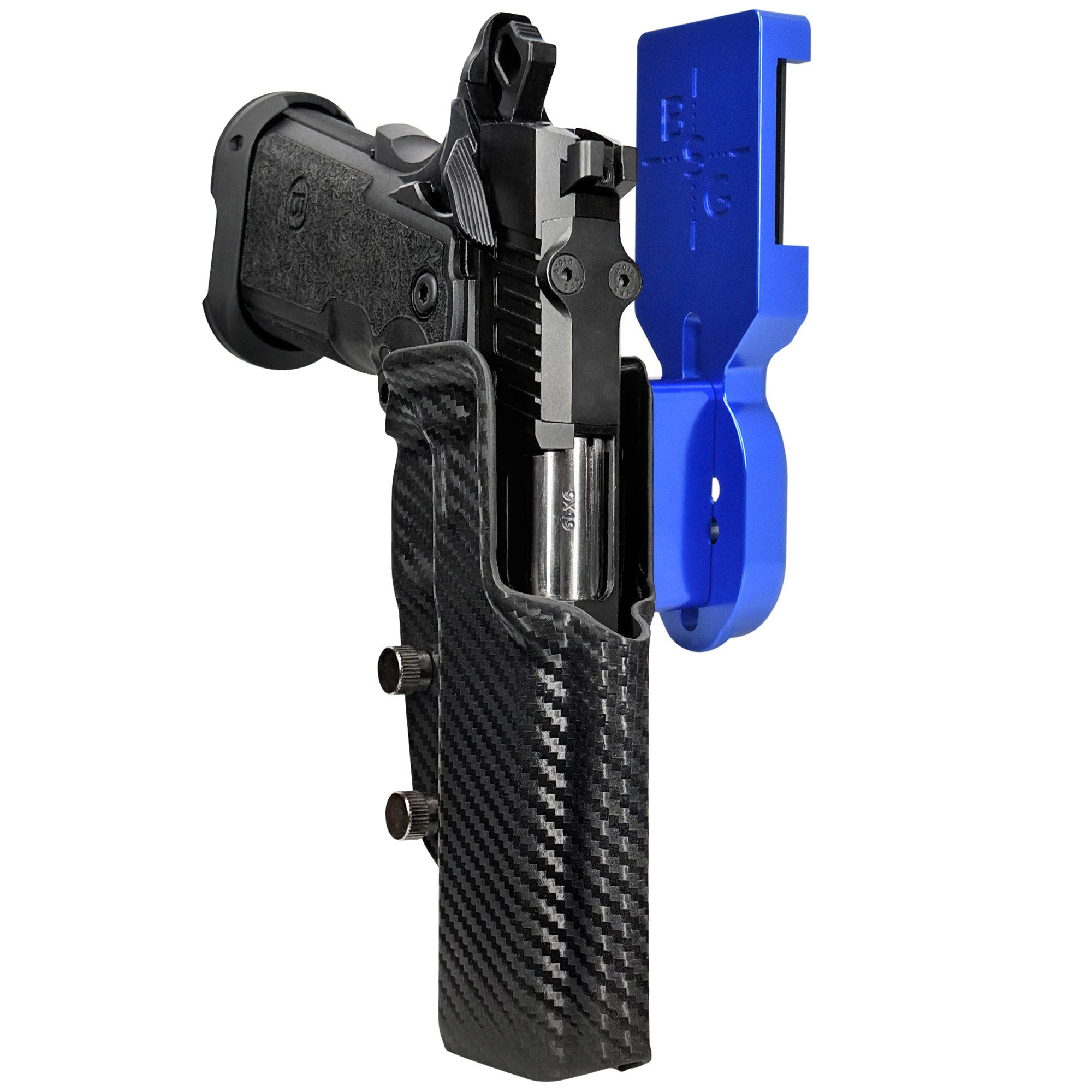 Bersa M2XI Pro Heavy Duty Competition Holster Pro Heavy Duty Competition Holster Blue / Carbon Fiber