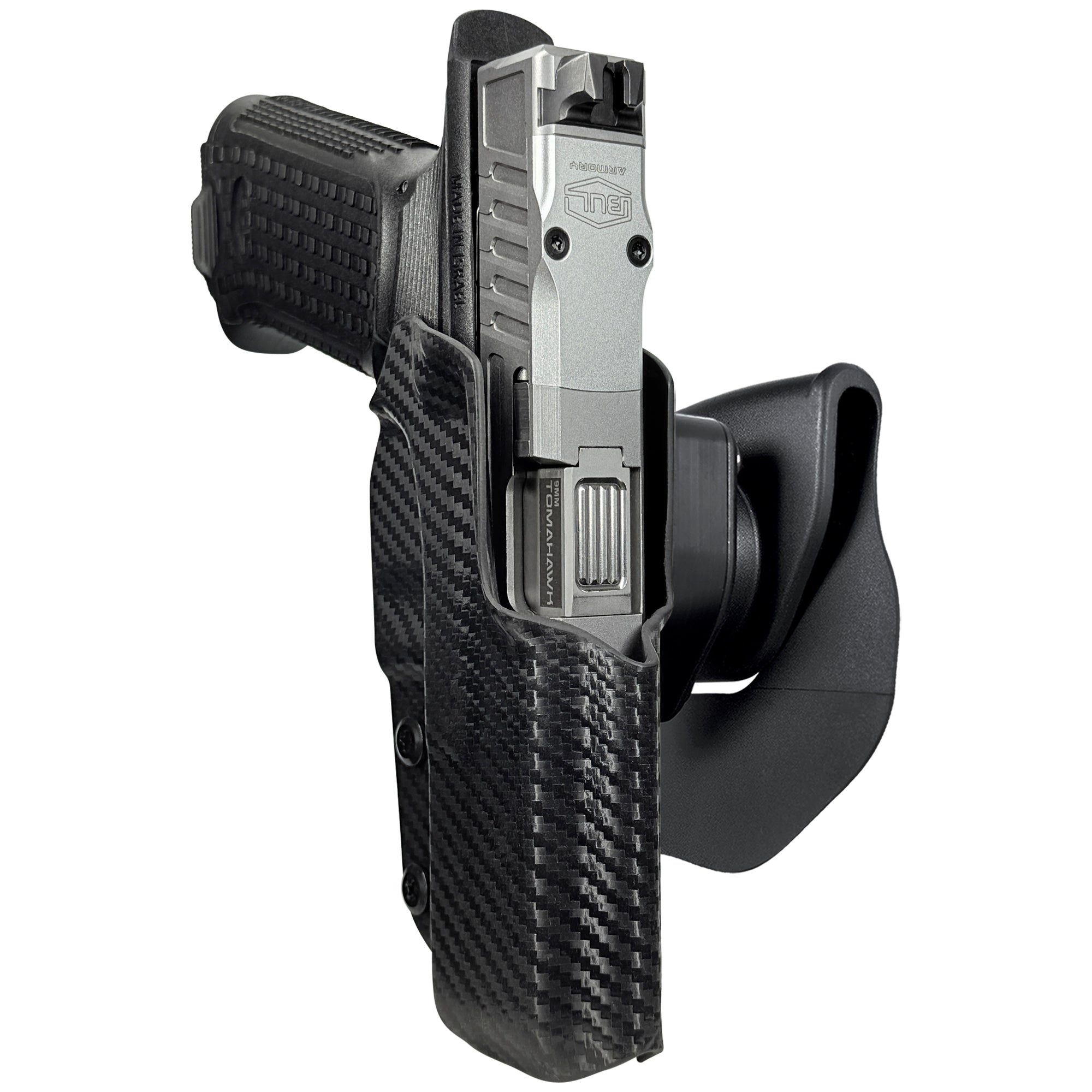 Bul AXE FS Hatchet OWB Quick Release Paddle Holster in Carbon Fiber