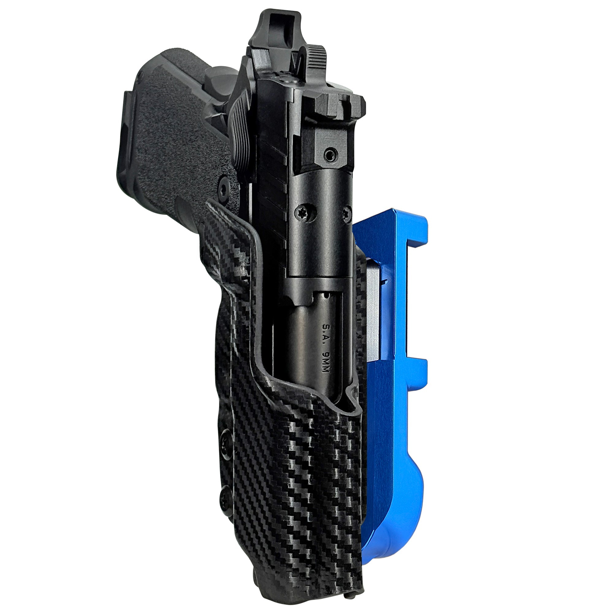 Springfield Prodigy 3.5'' IDPA Quick Mount Holster with Blue Belt Attachment, Carbon Fiber Holster Shell