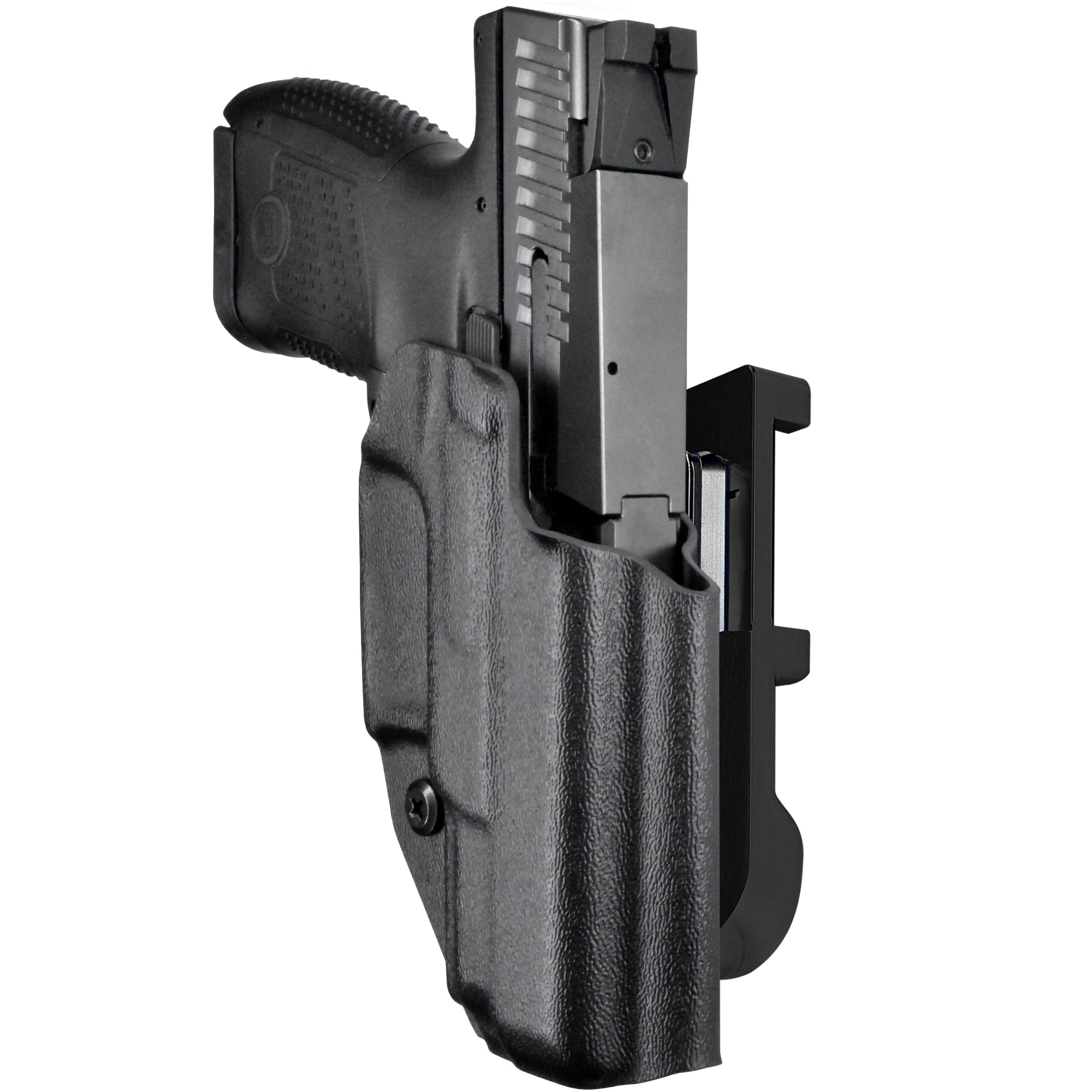 CZ P-10 S IDPA Quick Mount Holster with Black Belt Attachment, Black Holster Shell