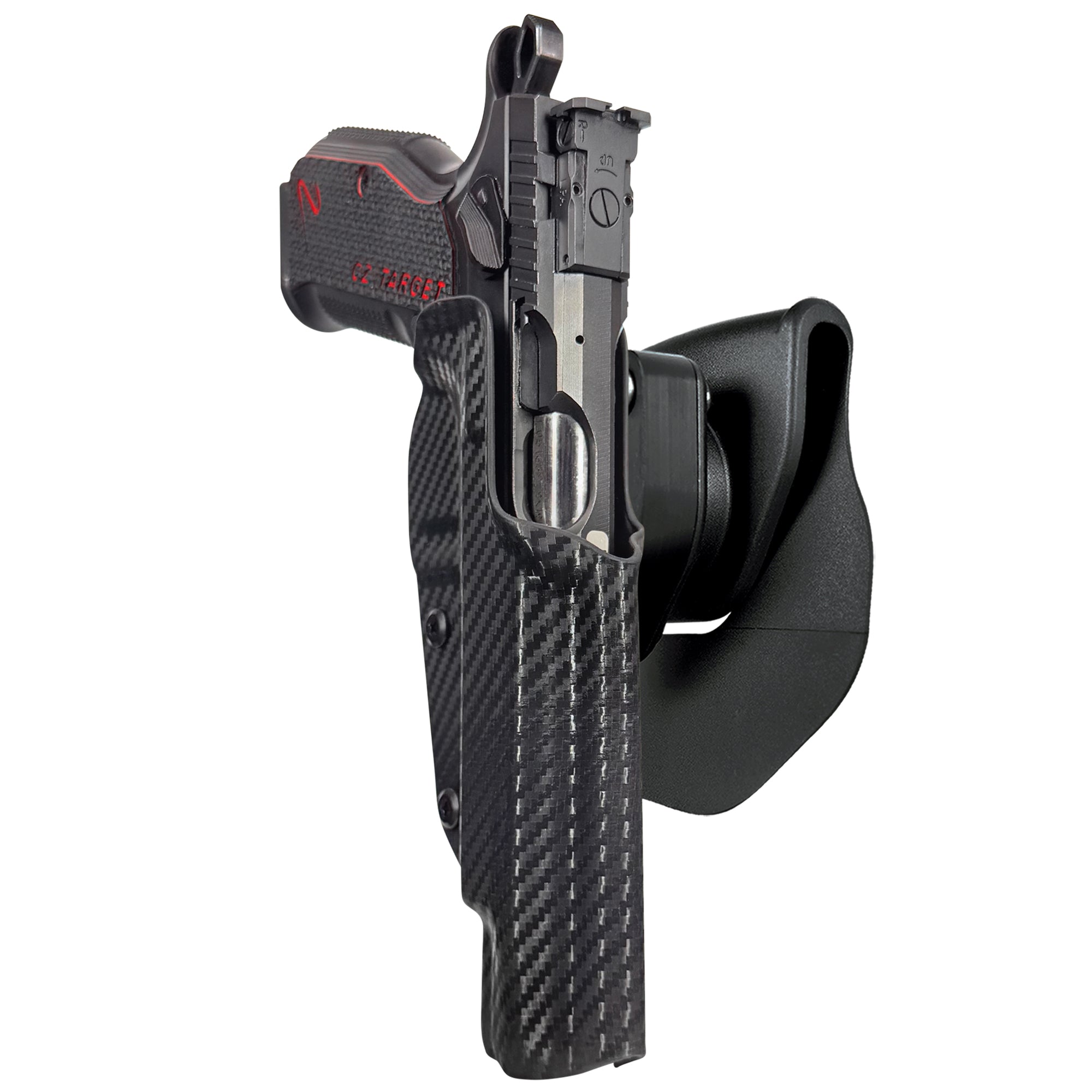 CZ Shadow 2 Target 6'' - No Weight OWB Quick Release Paddle Holster in Carbon Fiber