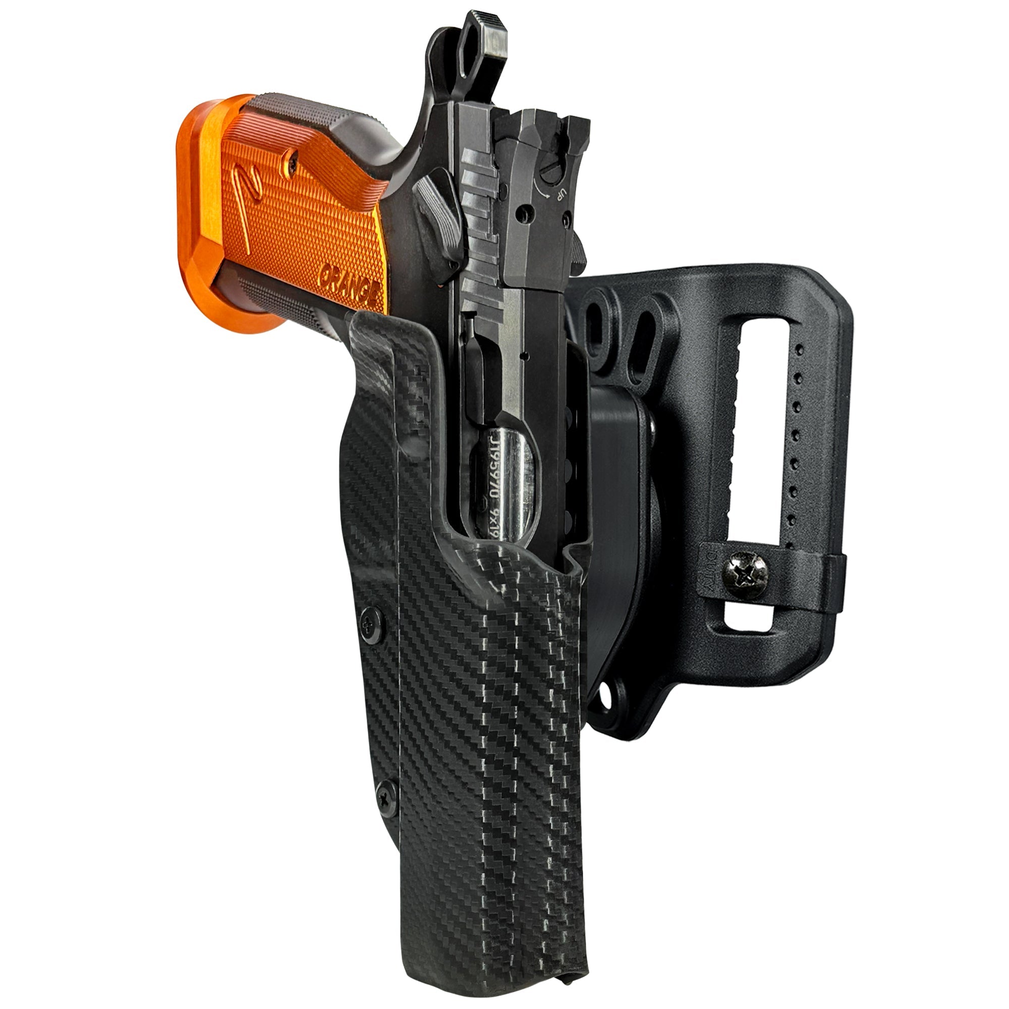CZ TS2 Orange Quick Release Belt Loop Holster in Carbon Fiber