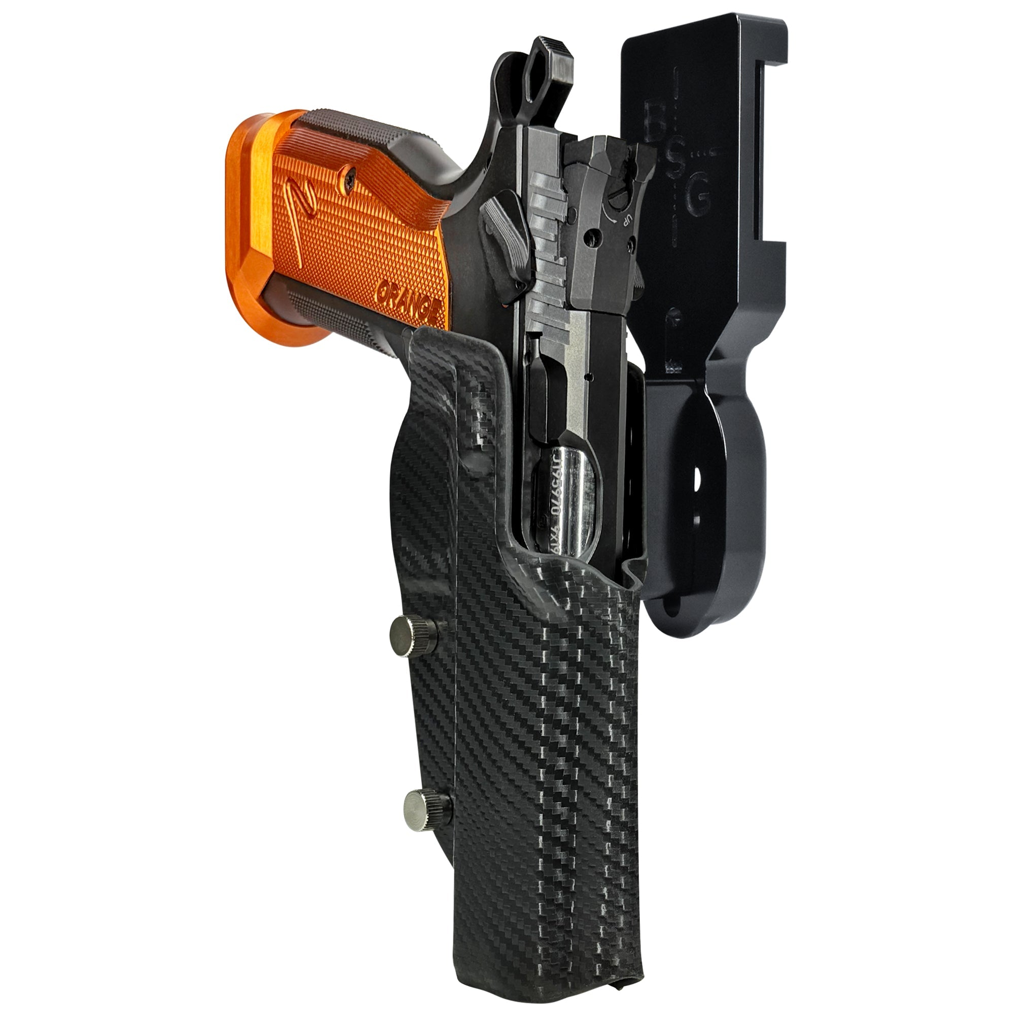 CZ TS2 Orange Pro Heavy Duty Competition Holster in Black / Carbon Fiber