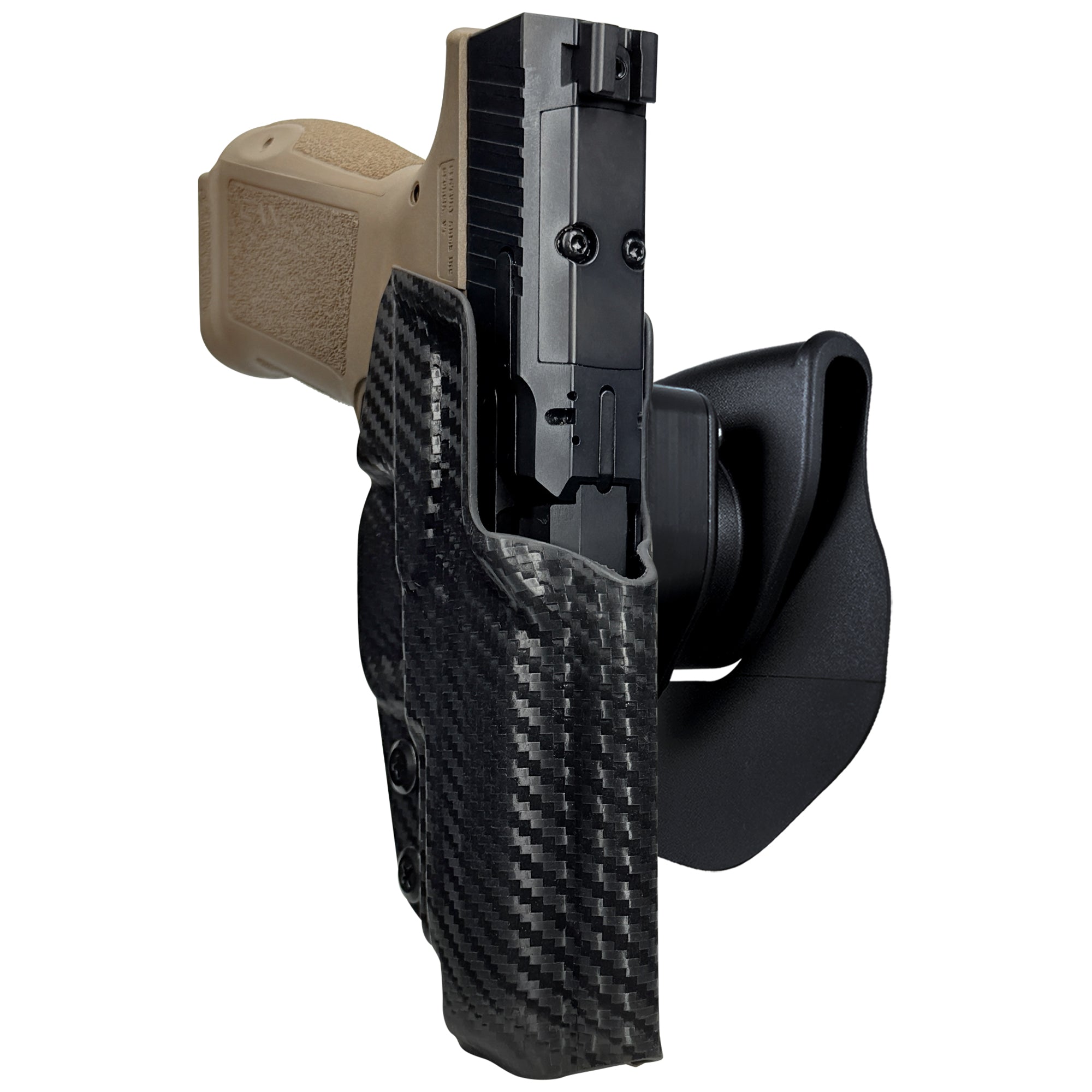 Canik METE MC9LS OWB Quick Release Paddle Holster in Carbon Fiber