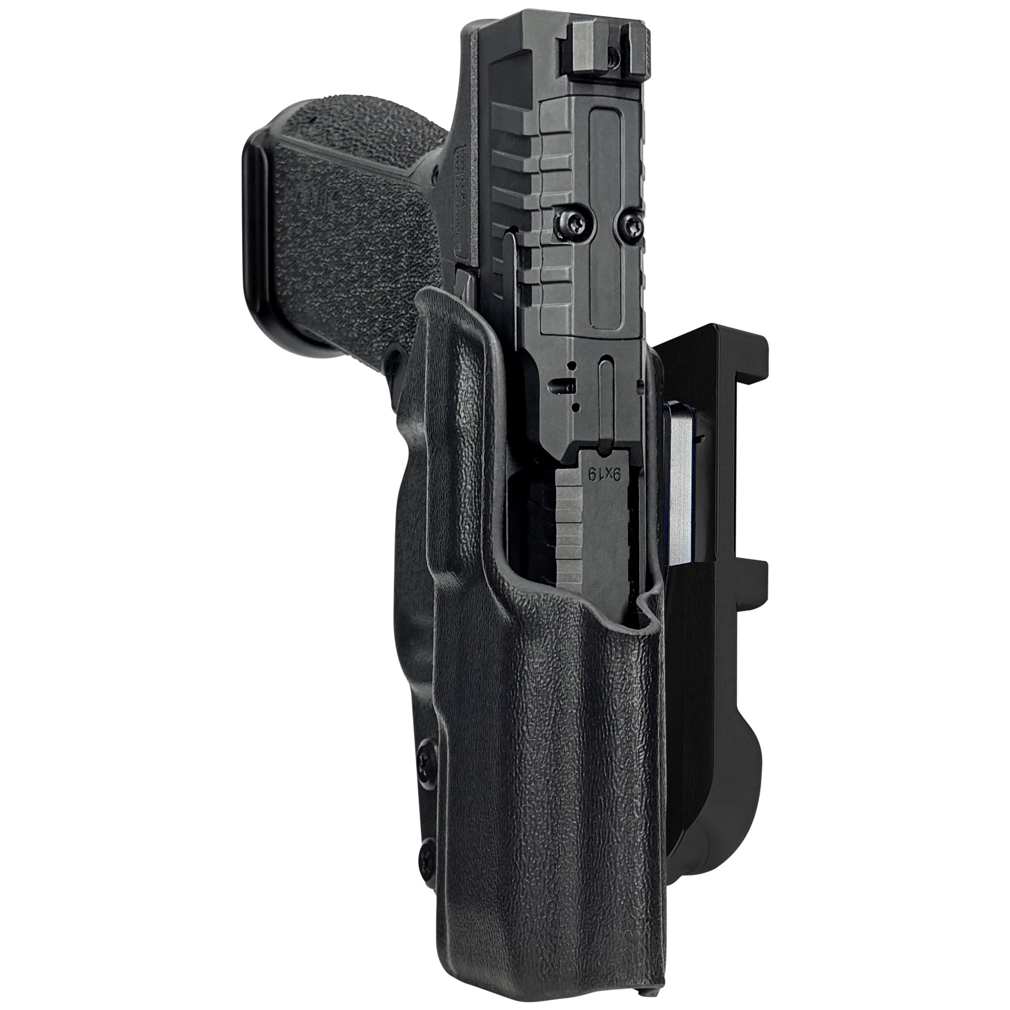 Canik MC9 PRIME IDPA Quick Mount Holster with Black Belt Attachment, Black Holster Shell