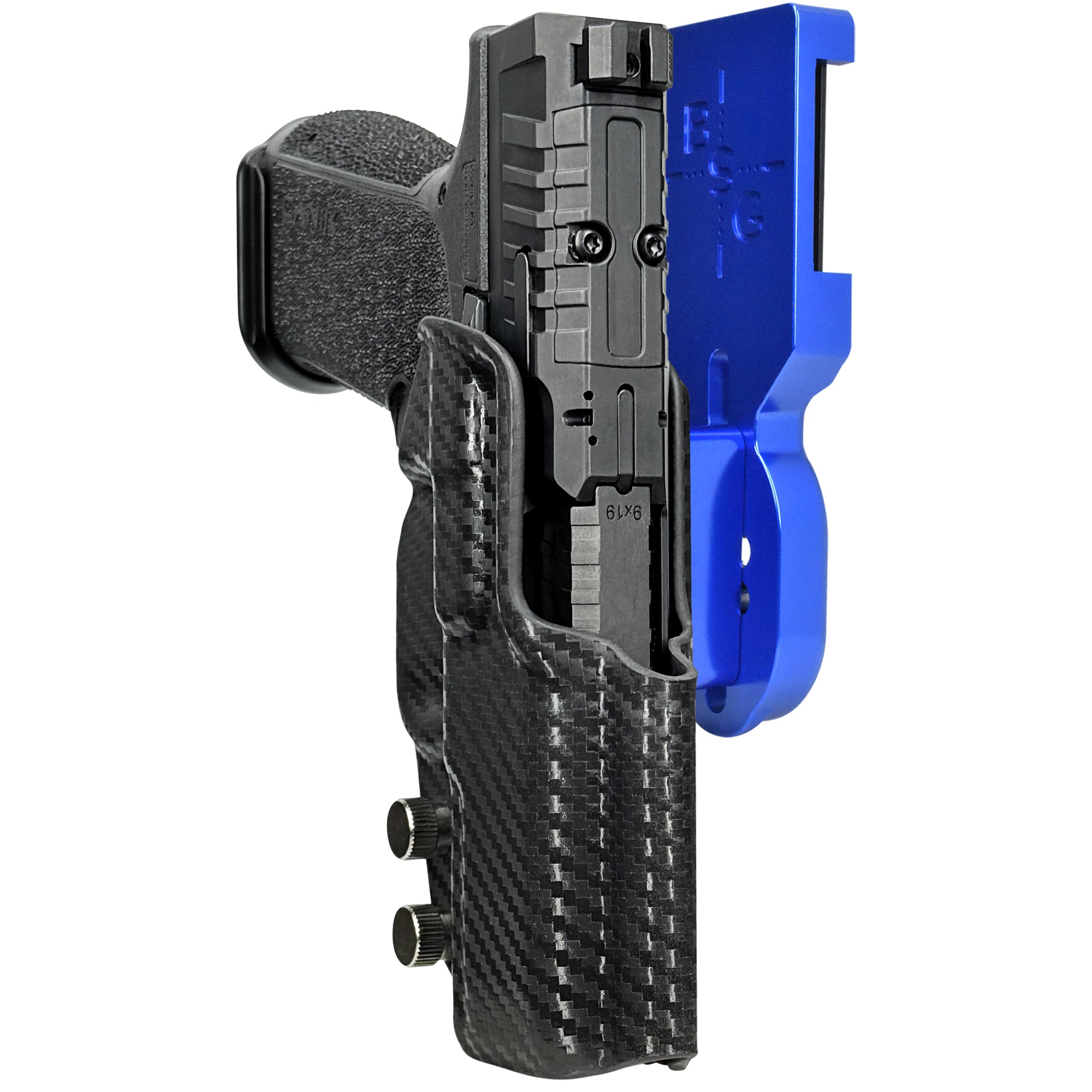 Canik METE MC9 PRIME Pro Heavy Duty Competition Holster in Blue / Carbon Fiber