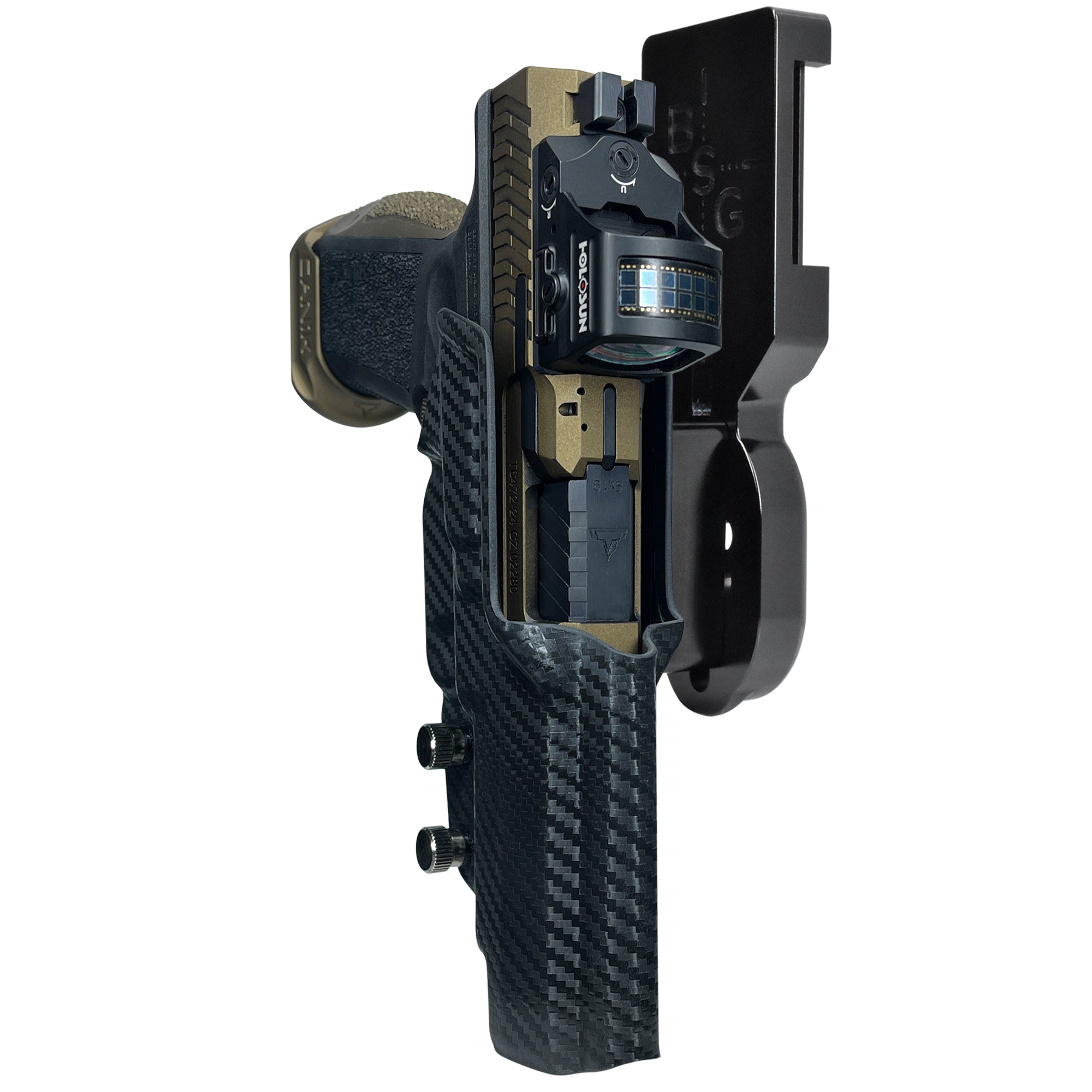 Canik TTI Combat Pro Heavy Duty Competition Holster in Black / Carbon Fiber