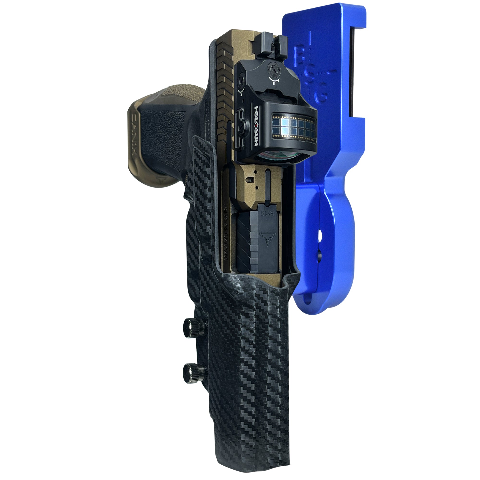 Canik TTI Combat Pro Heavy Duty Competition Holster in Blue / Carbon Fiber