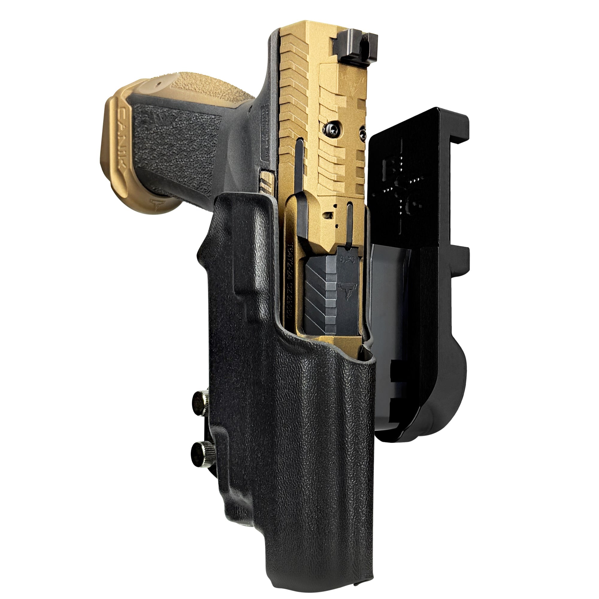 TTI Combat TLR-7X IPSC/USPA Quick Mount Holster with Black Belt Attachment, Black Holster Shell
