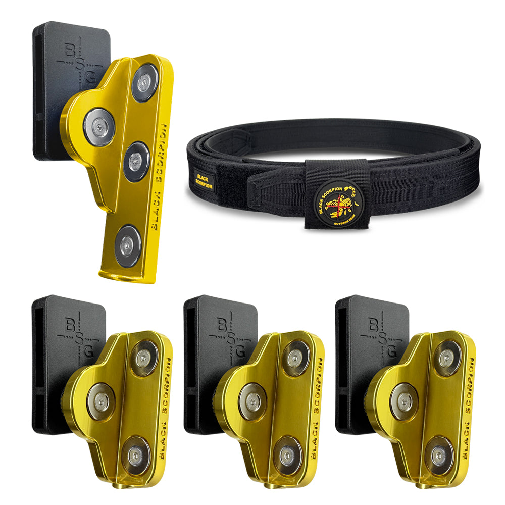 PCC Competition Rig - Pro Heavy Duty Belt with Quad Magnet 2011/PCC Pouch, 3 Triple Magnet Mag Pouches