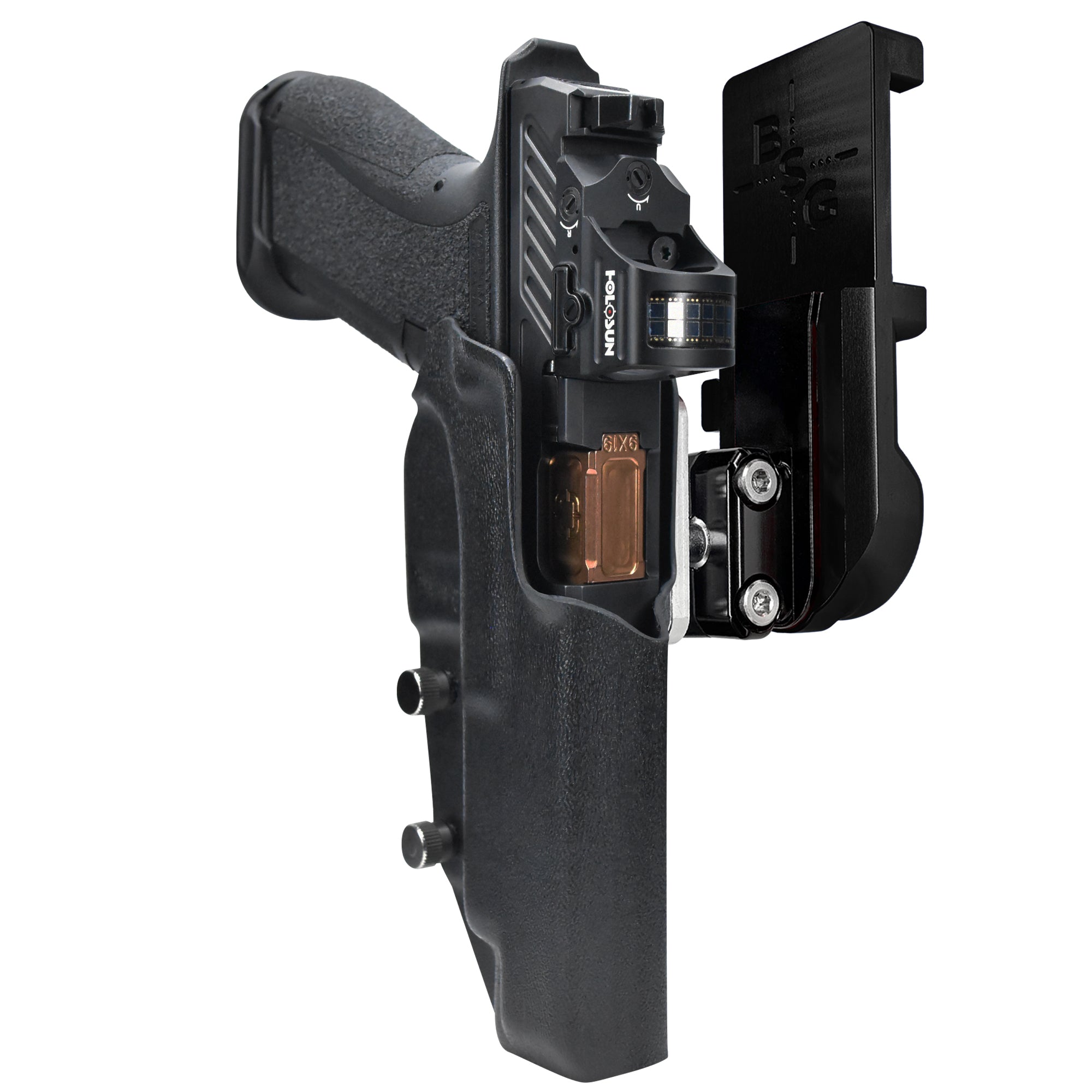 Shadow Systems DR920L IPSC/USPA Quick Mount Ball Joint Holster with Black Belt Attachment, Black Holster Shell