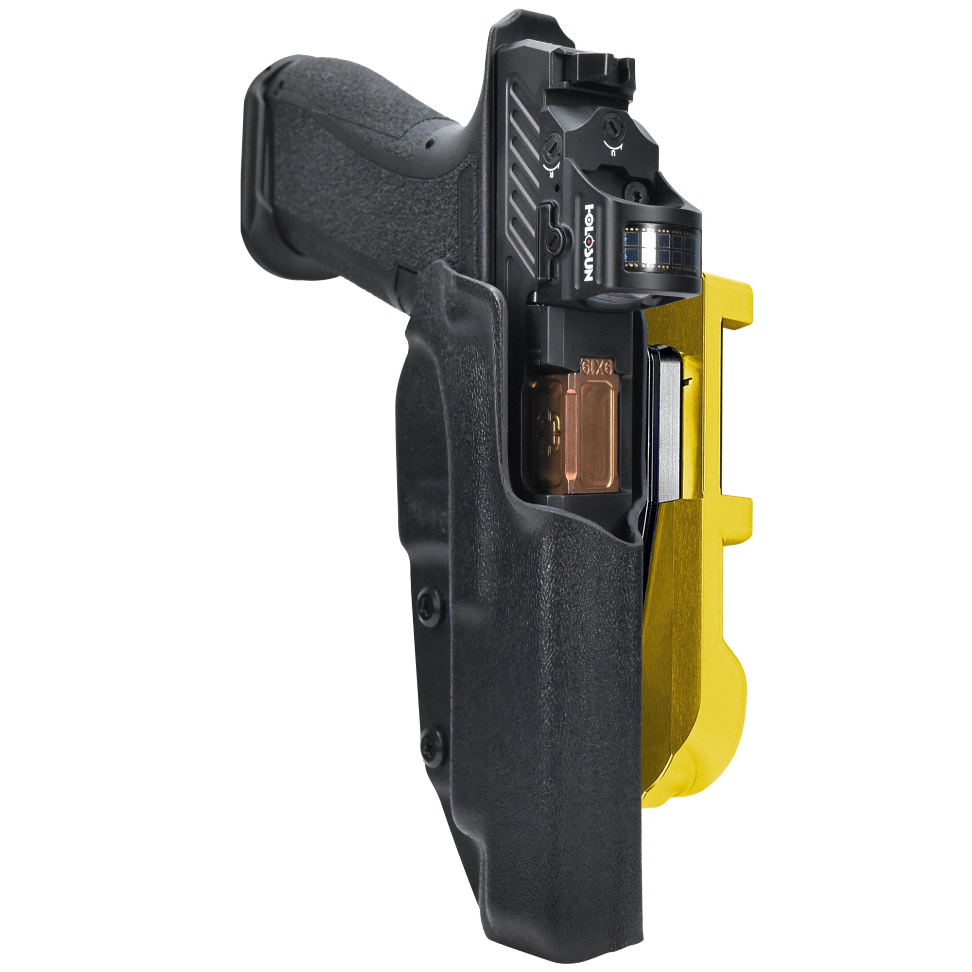 Shadow Systems DR920L IDPA Quick Mount Holster with 24K Gold Belt Attachment, Black Holster Shell