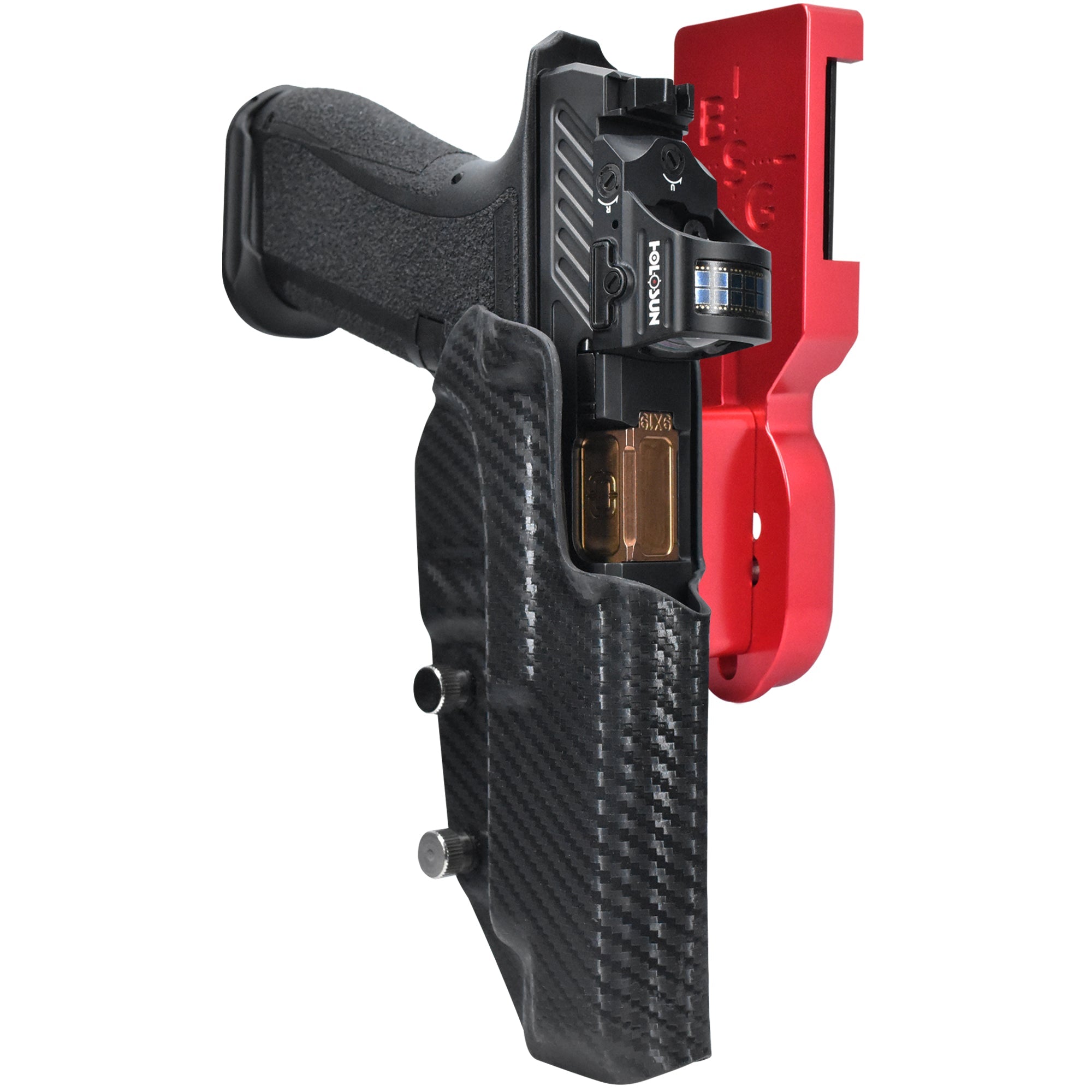 Shadow Systems DR920L Elite Pro Heavy Duty Competition Holster in Red / Carbon Fiber