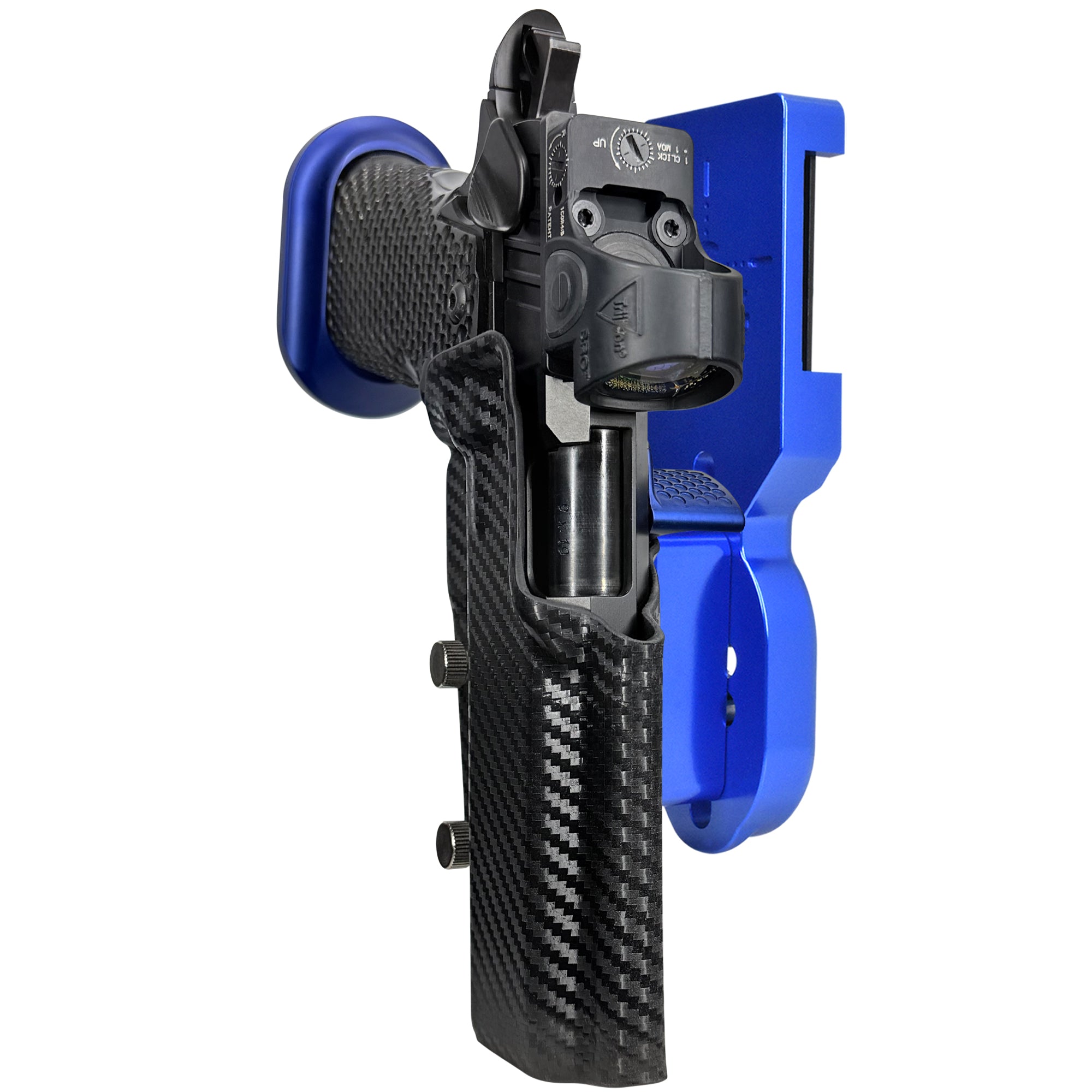 MPA DS9 LOC V2 Pro Heavy Duty Competition Holster in Blue / Carbon Fiber