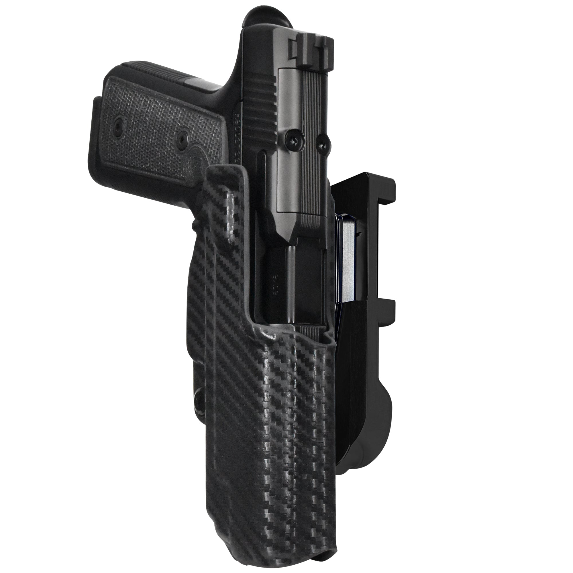 Daniel Defense H9 IDPA Quick Mount Holster with Black Belt Attachment, Carbon Fiber Holster Shell