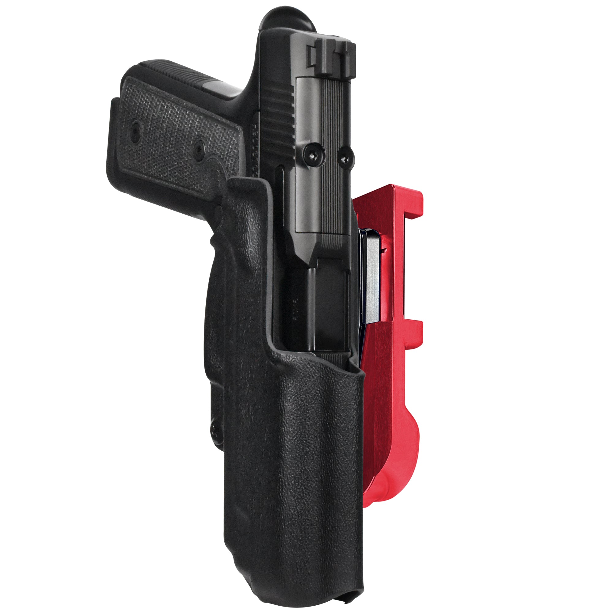 Daniel Defense H9 IDPA Quick Mount Holster with Red Belt Attachment, Black Holster Shell