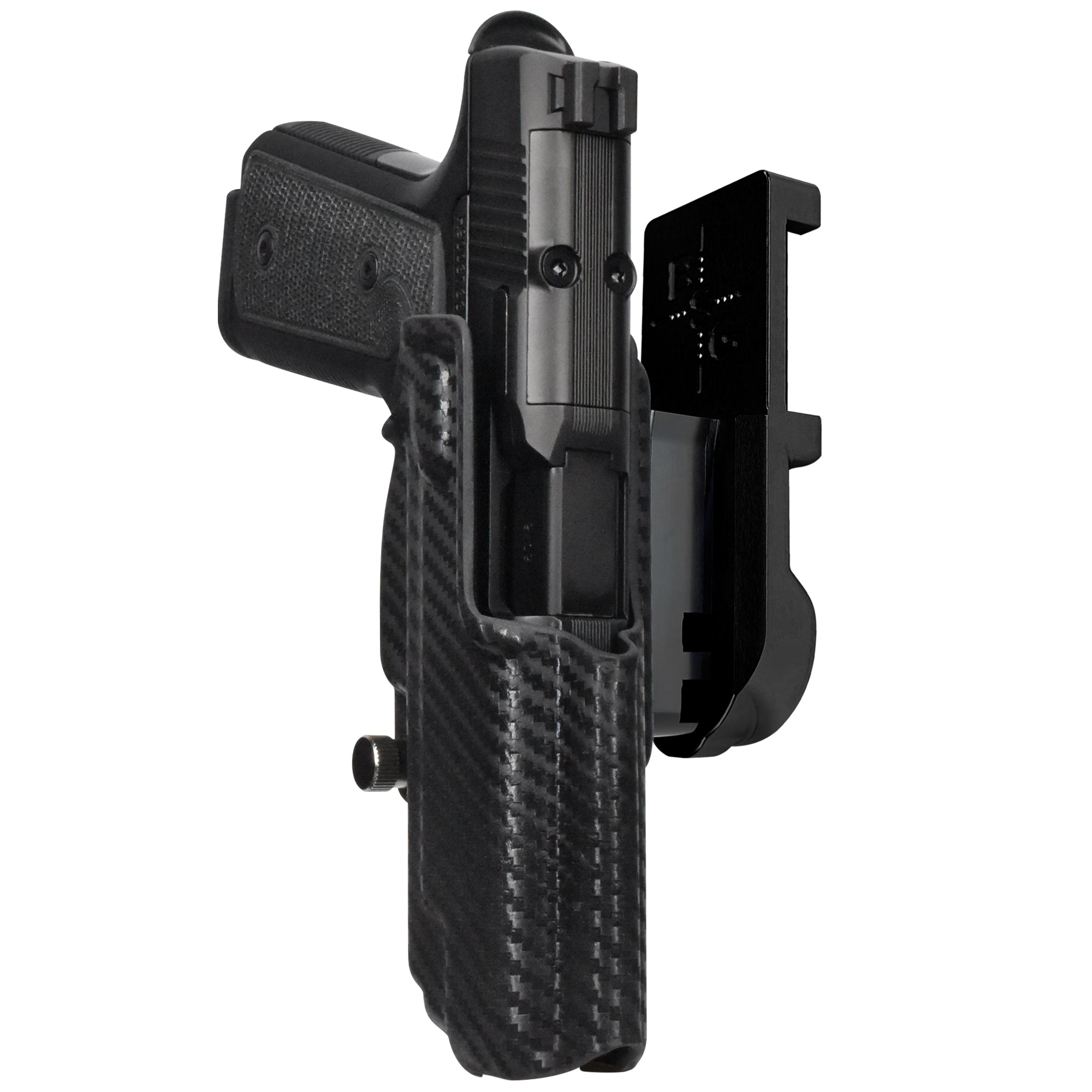 Daniel Defense H9 IPSC/USPA Quick Mount Holster with Black Belt Attachment, Carbon Fiber Holster Shell