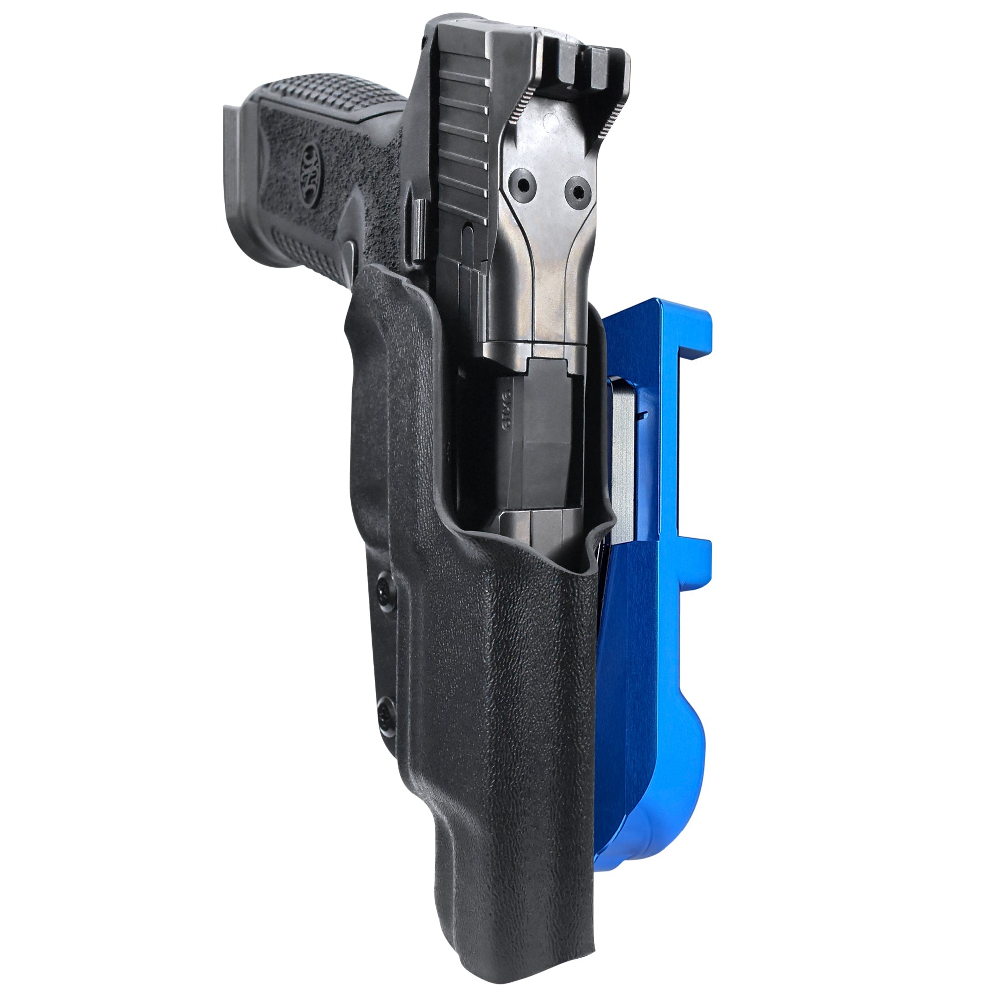FN 509 LS Edge IDPA Quick Mount Holster with Blue Belt Attachment, Black Holster Shell