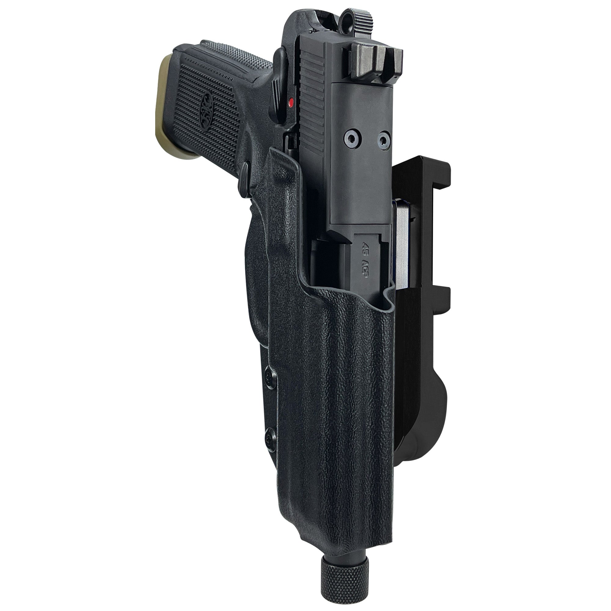 FN FNX 45 Tactical IDPA Quick Mount Holster with Black Belt Attachment, Black Holster Shell