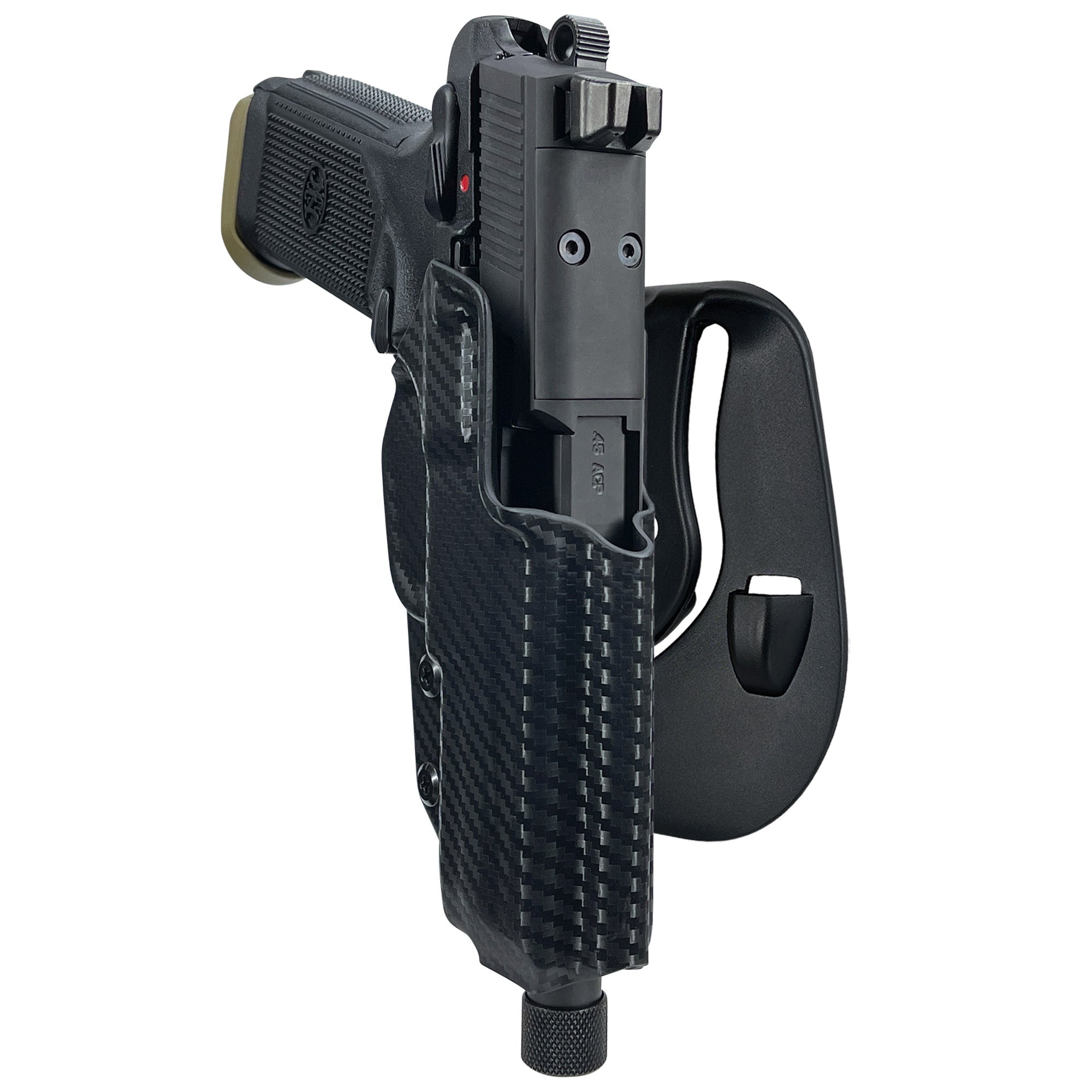 FN FNX-45 Tactical OWB Paddle Holster in Carbon Fiber