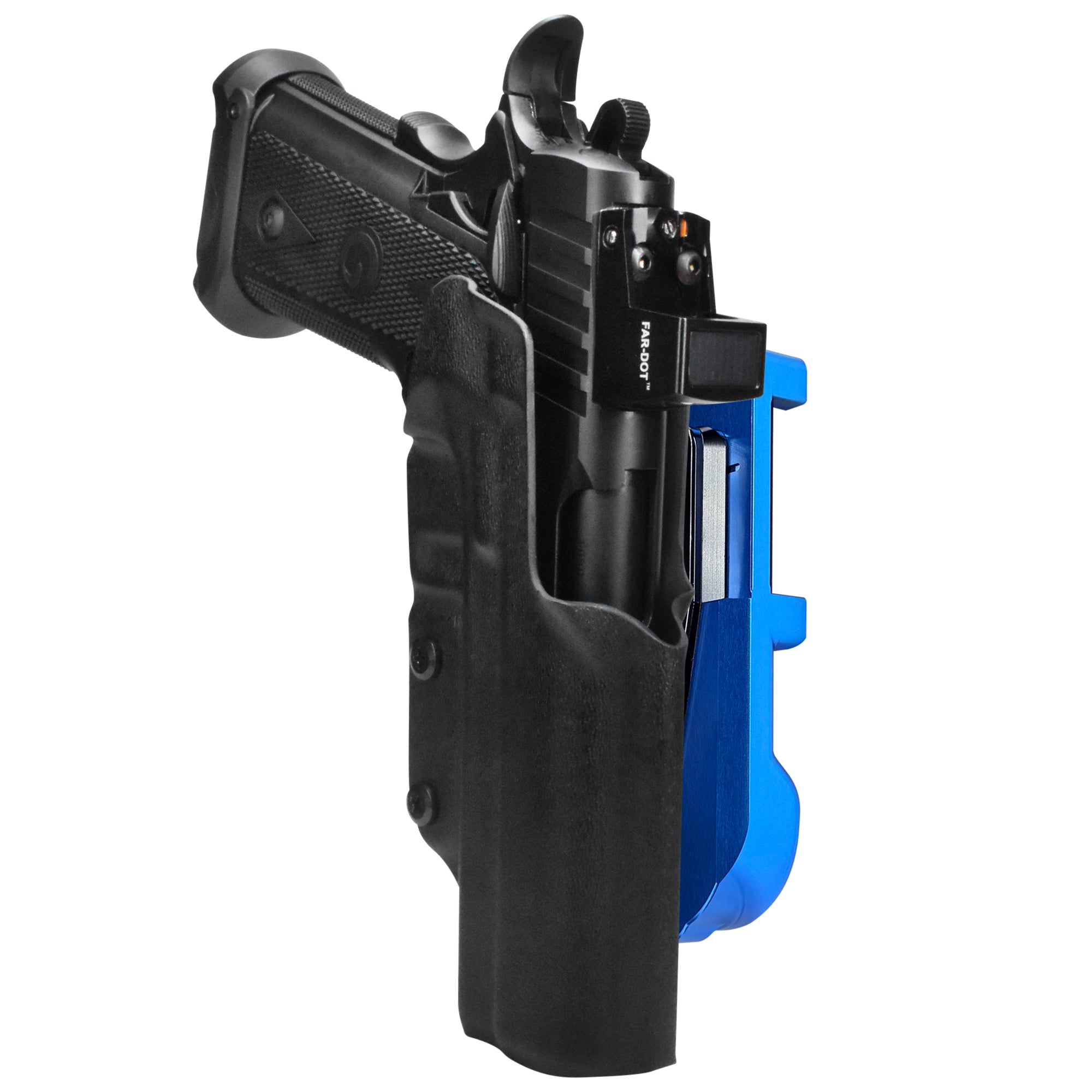 Girsan Witness2311 IDPA Quick Mount Holster with Blue Belt Attachment, Black Holster Shell