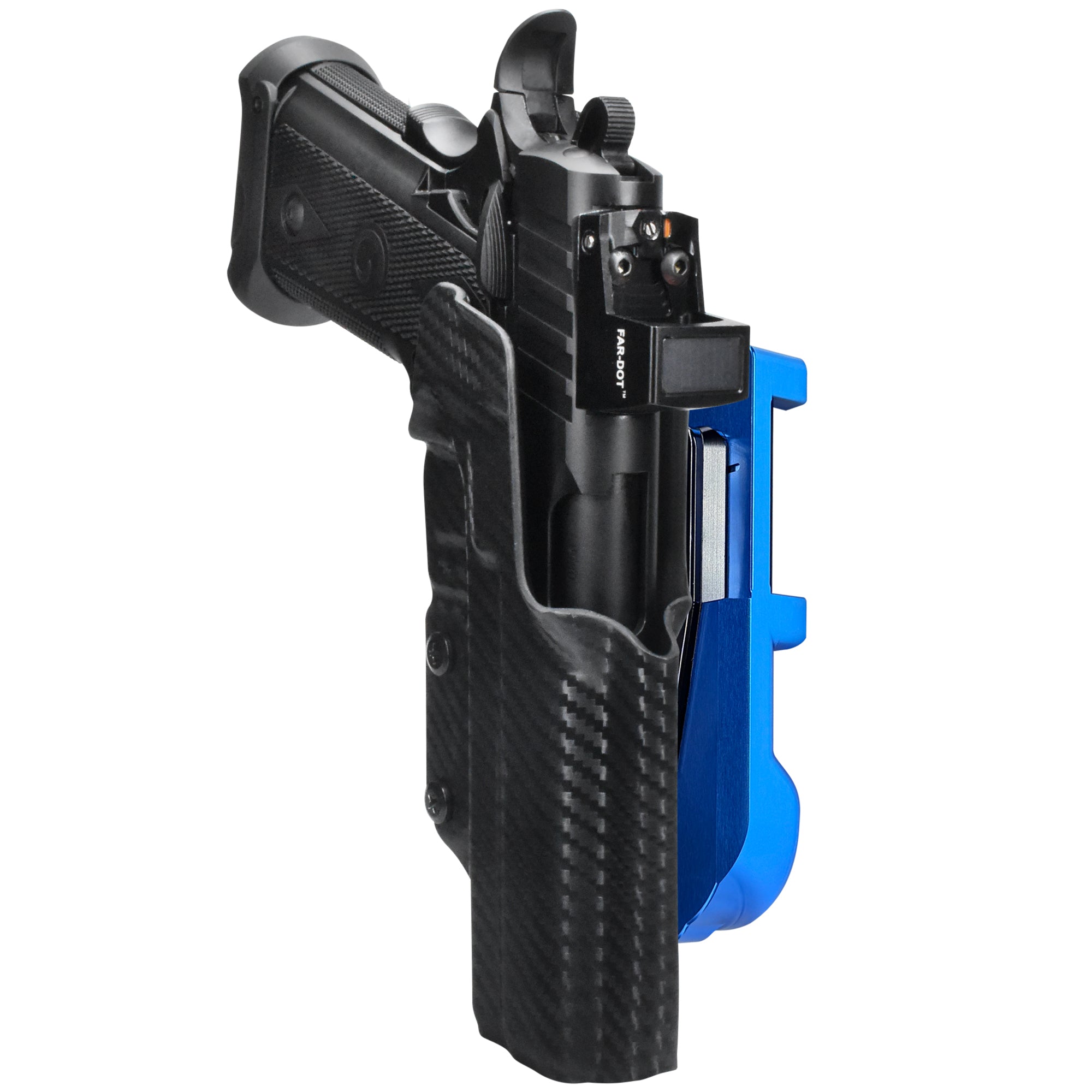 Girsan Witness2311 IDPA Quick Mount Holster with Blue Belt Attachment, Carbon Fiber Holster Shell