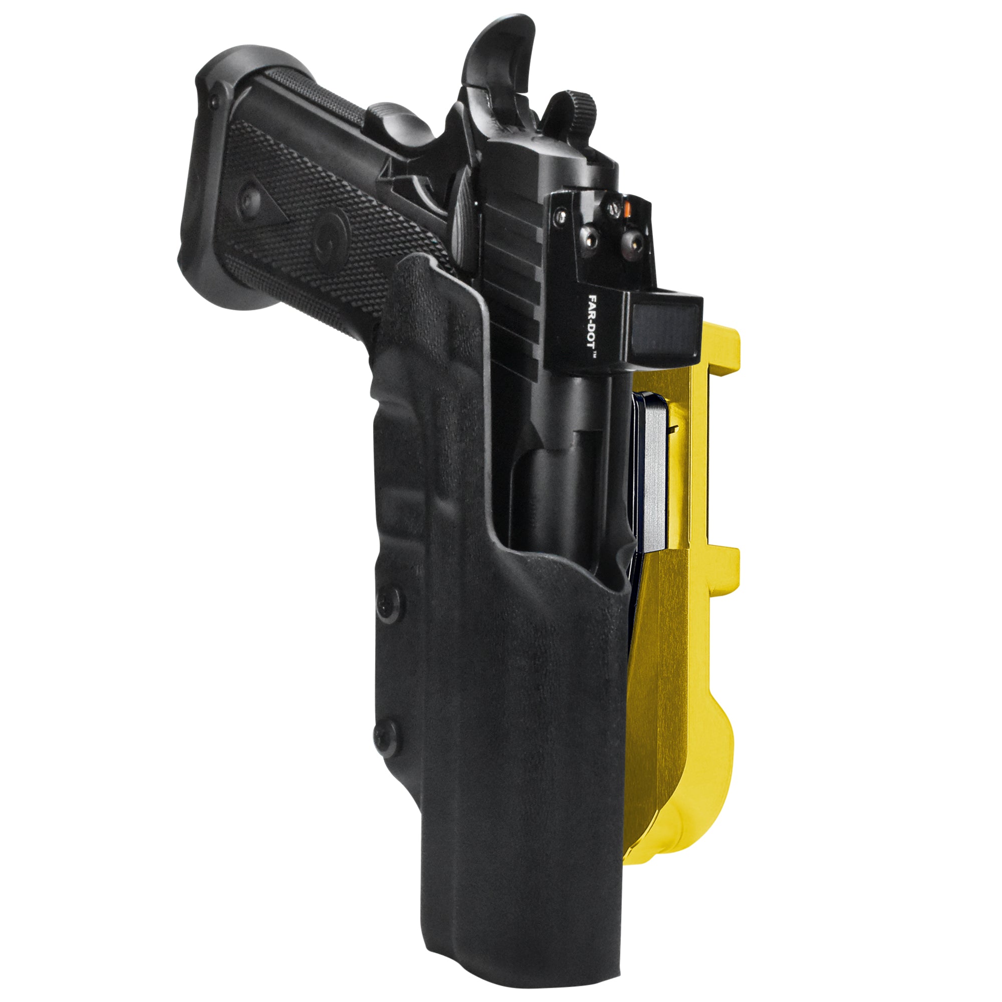 Girsan Witness2311 IDPA Quick Mount Holster with 24K Gold Belt Attachment, Black Holster Shell