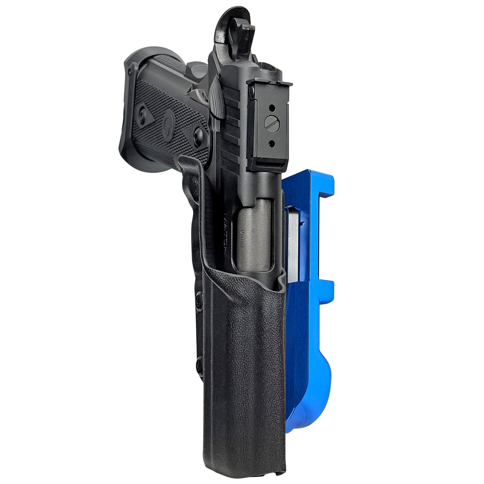 Witness2311 Match X IDPA Quick Mount Holster with Blue Belt Attachment, Black Holster Shell