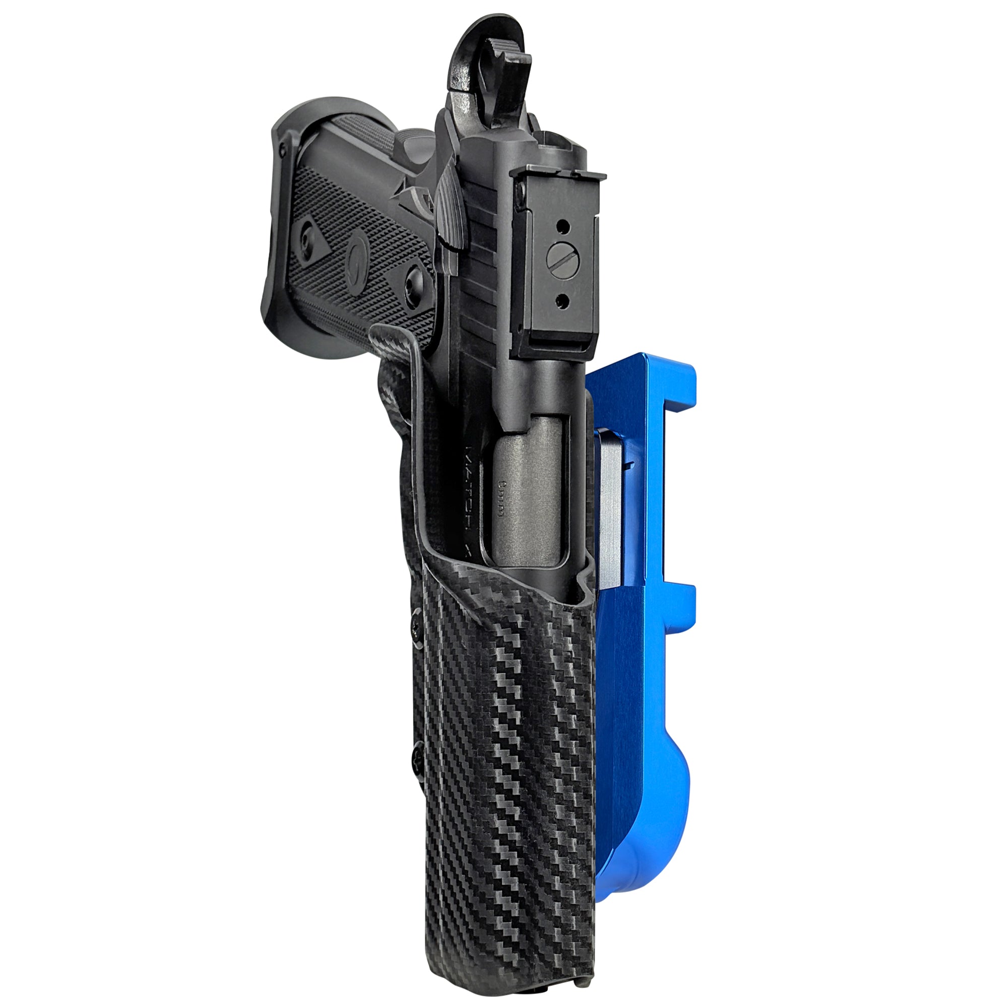 Witness2311 Match X IDPA Quick Mount Holster with Blue Belt Attachment, Carbon Fiber Holster Shell
