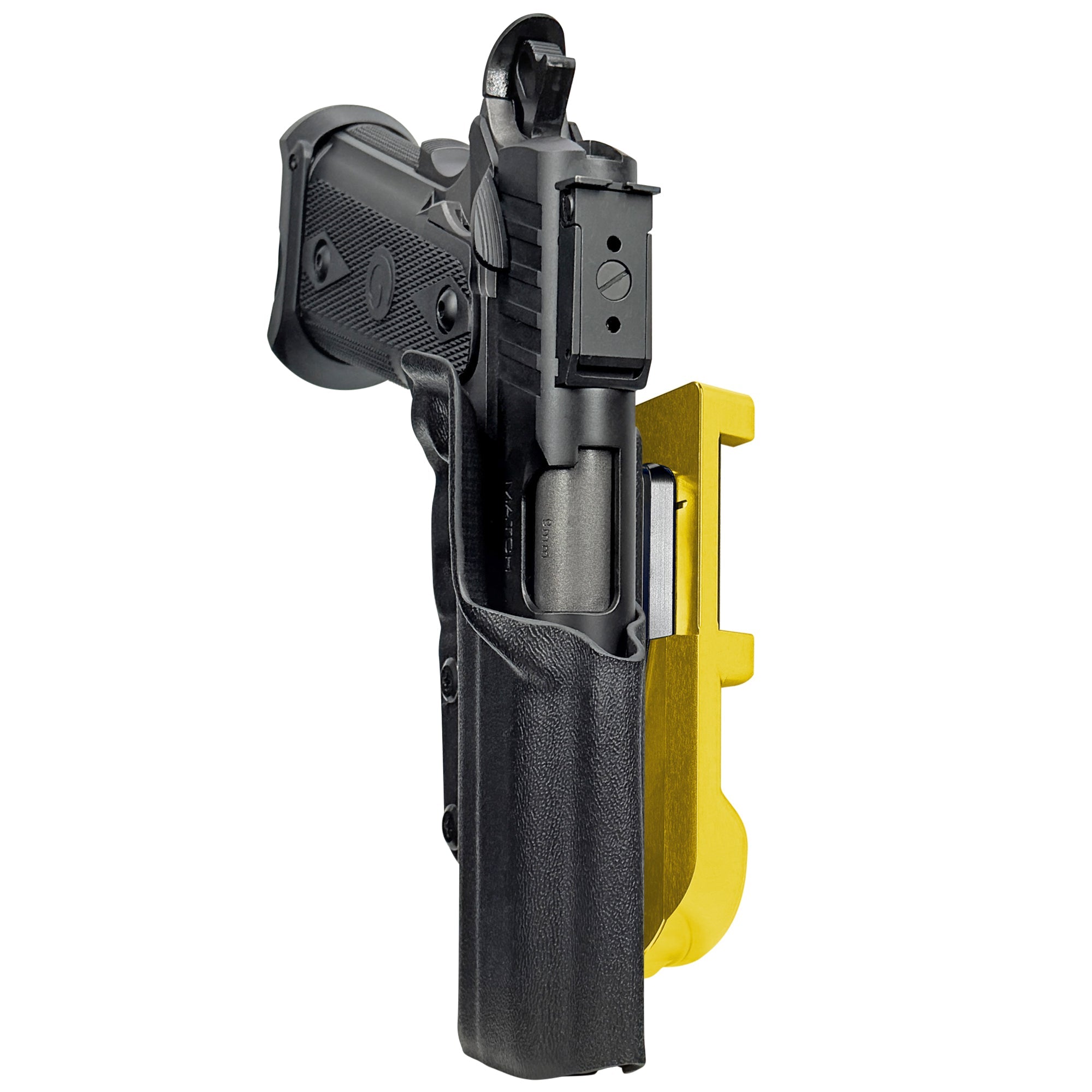 Witness2311 Match X IDPA Quick Mount Holster with 24K Gold Belt Attachment, Black Holster Shell