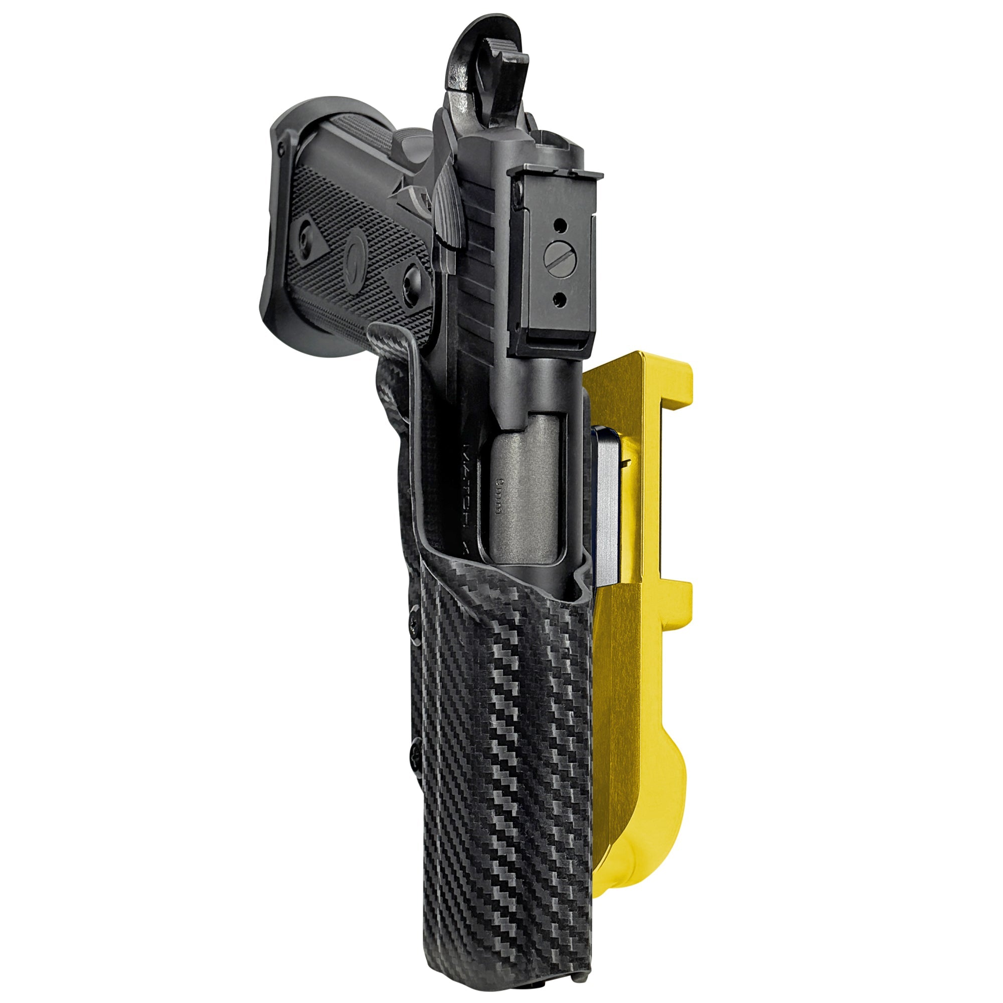 Witness2311 Match X IDPA Quick Mount Holster with 24K Gold Belt Attachment, Carbon Fiber Holster Shell