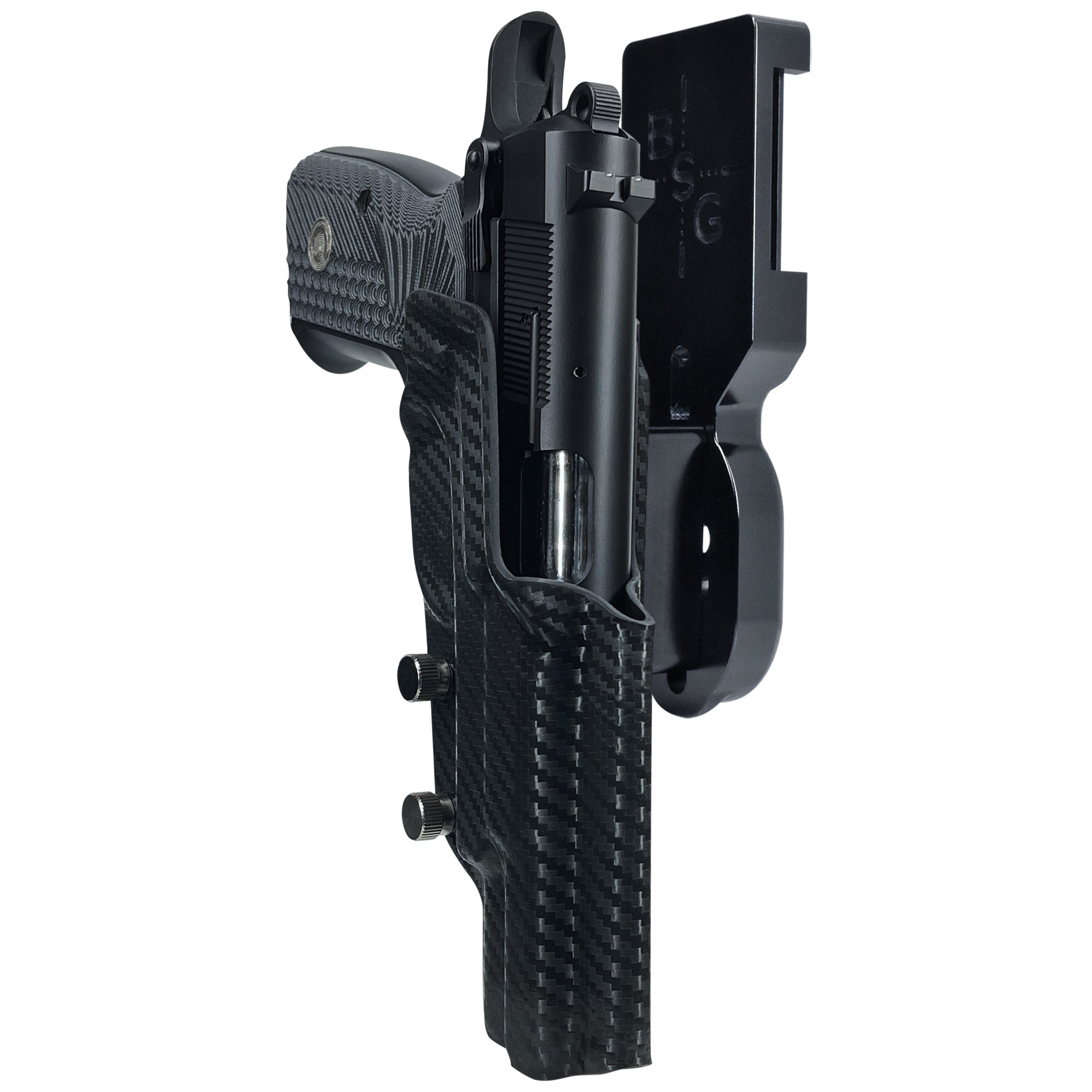 Girsan MC P35 Match Pro Heavy Duty Competition Holster in Black / Carbon Fiber
