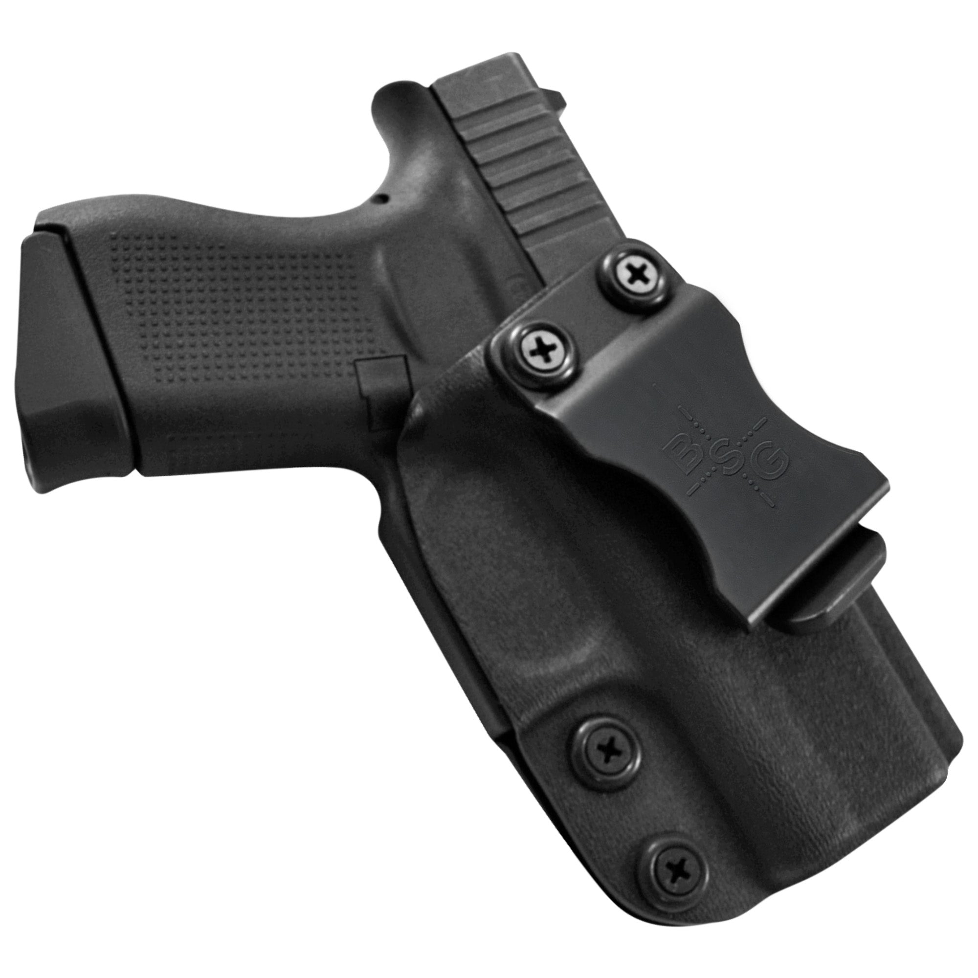 Glock 43, 43X Inside the Waistband Holster in Black - Front