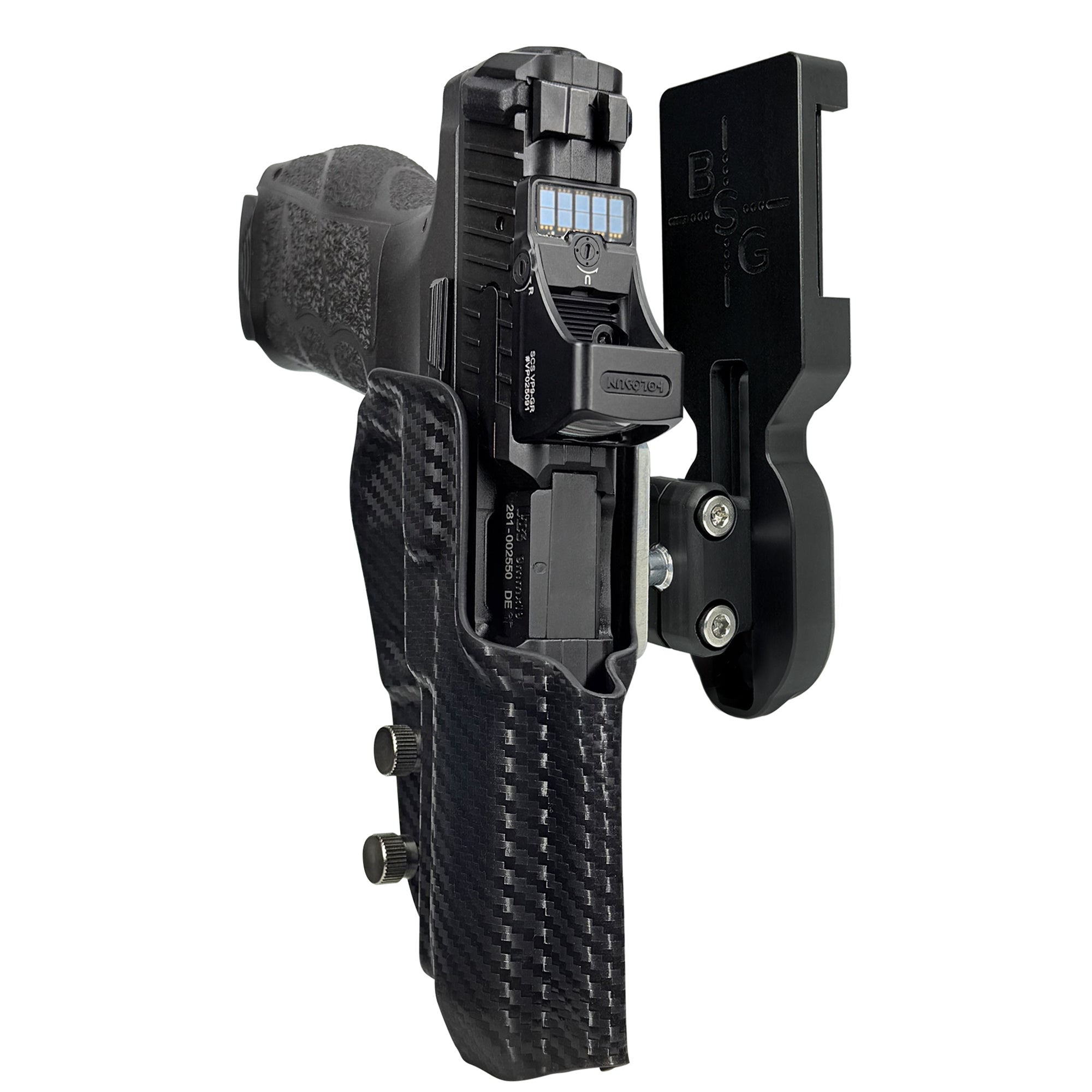 H&K VP9AF 1 Pro Ball Joint Competition Holster in Carbon Fiber
