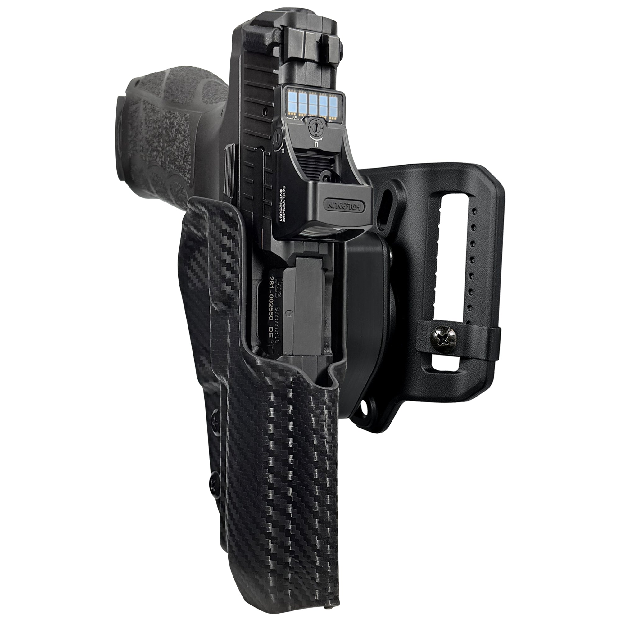 H&K VP9AF 1 Quick Release Belt Loop Holster in Carbon Fiber