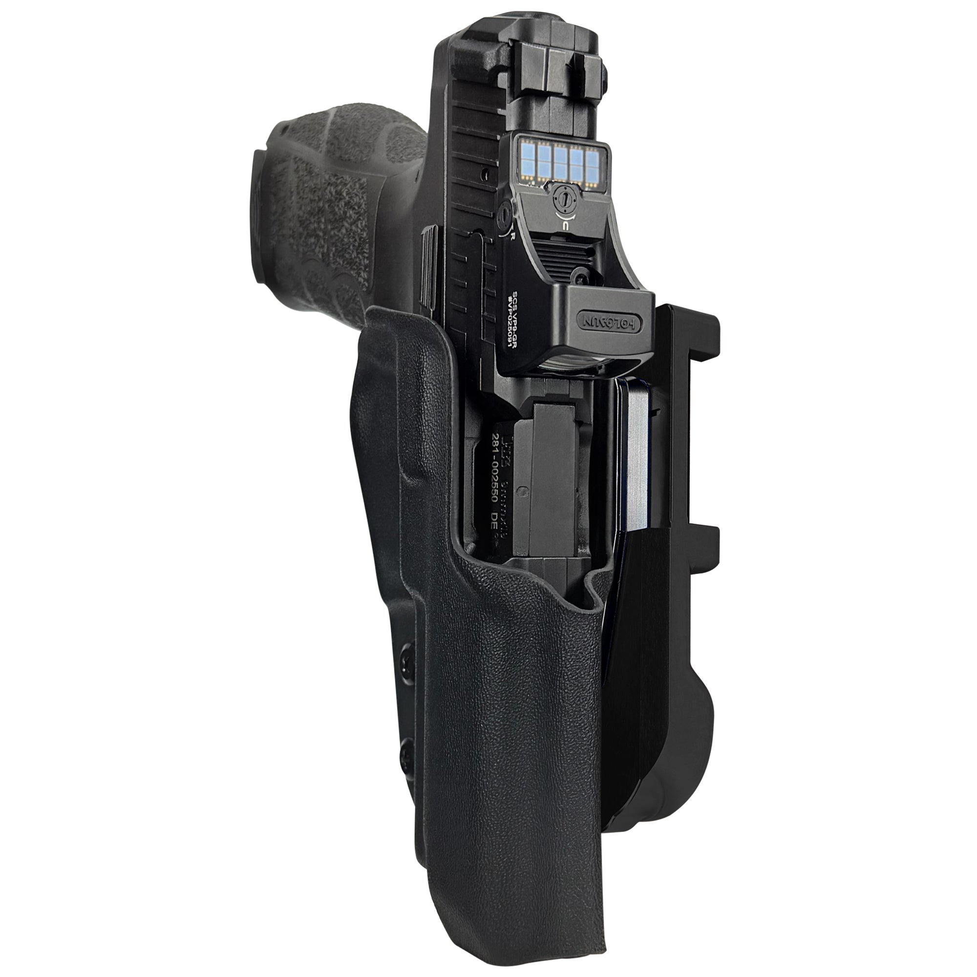 H&K VP9A1 F IDPA Quick Mount Holster with Black Belt Attachment, Black Holster Shell