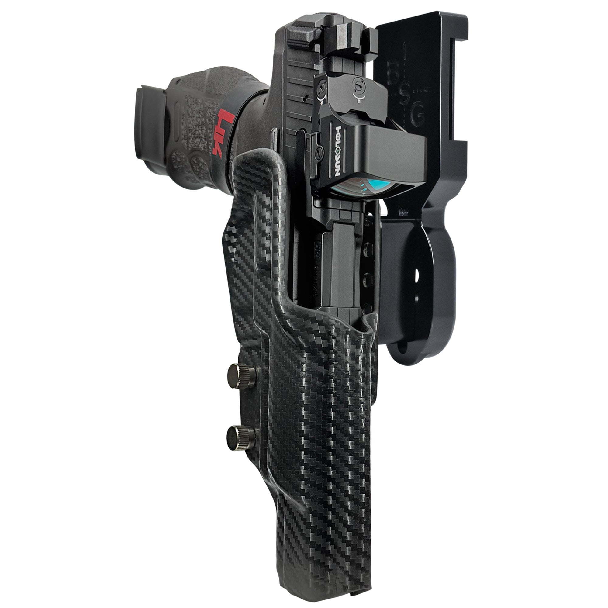 H&K VP9 Match Pro Heavy Duty Competition Holster in Black / Carbon Fiber