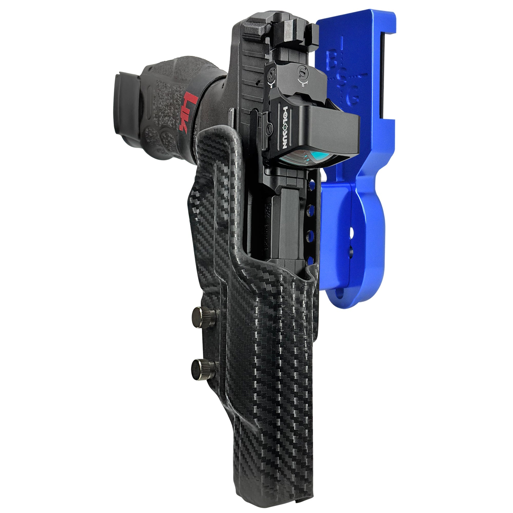 H&K VP9 Match Pro Heavy Duty Competition Holster in Blue / Carbon Fiber