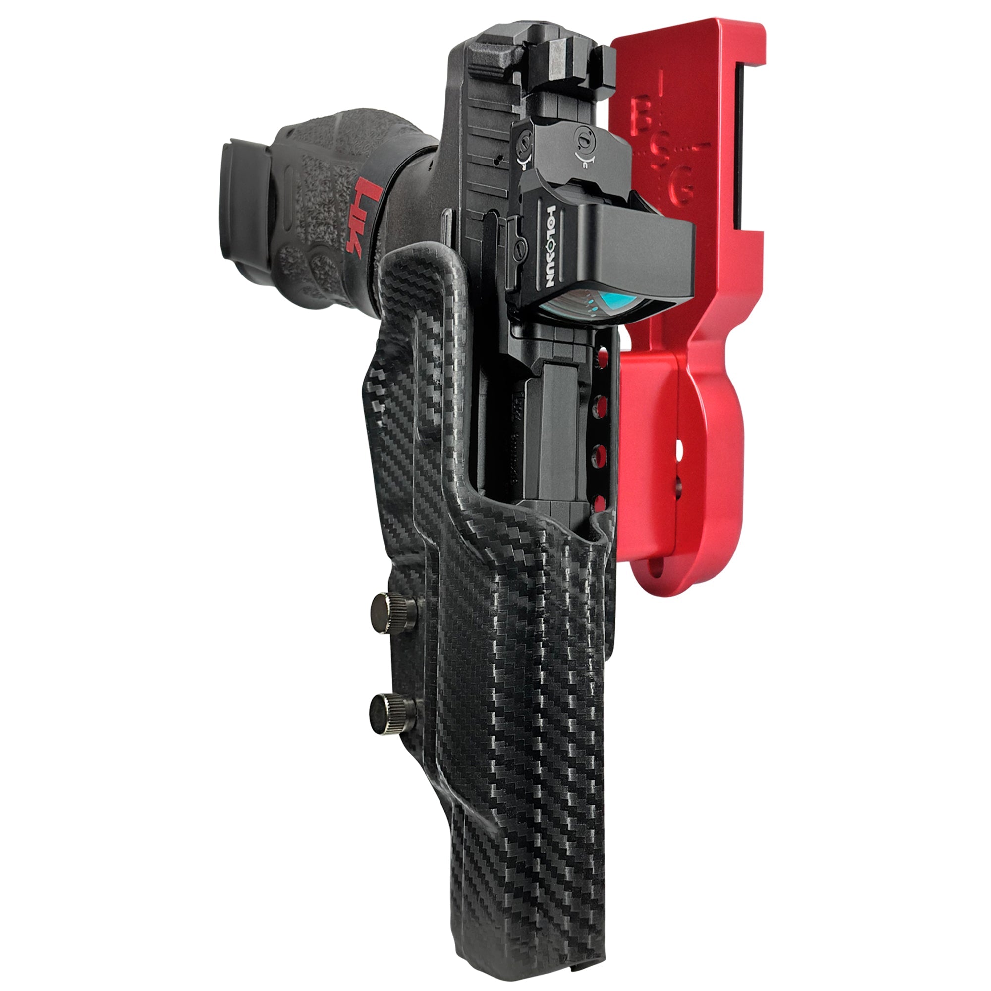 H&K VP9 Match Pro Heavy Duty Competition Holster in Red / Carbon Fiber