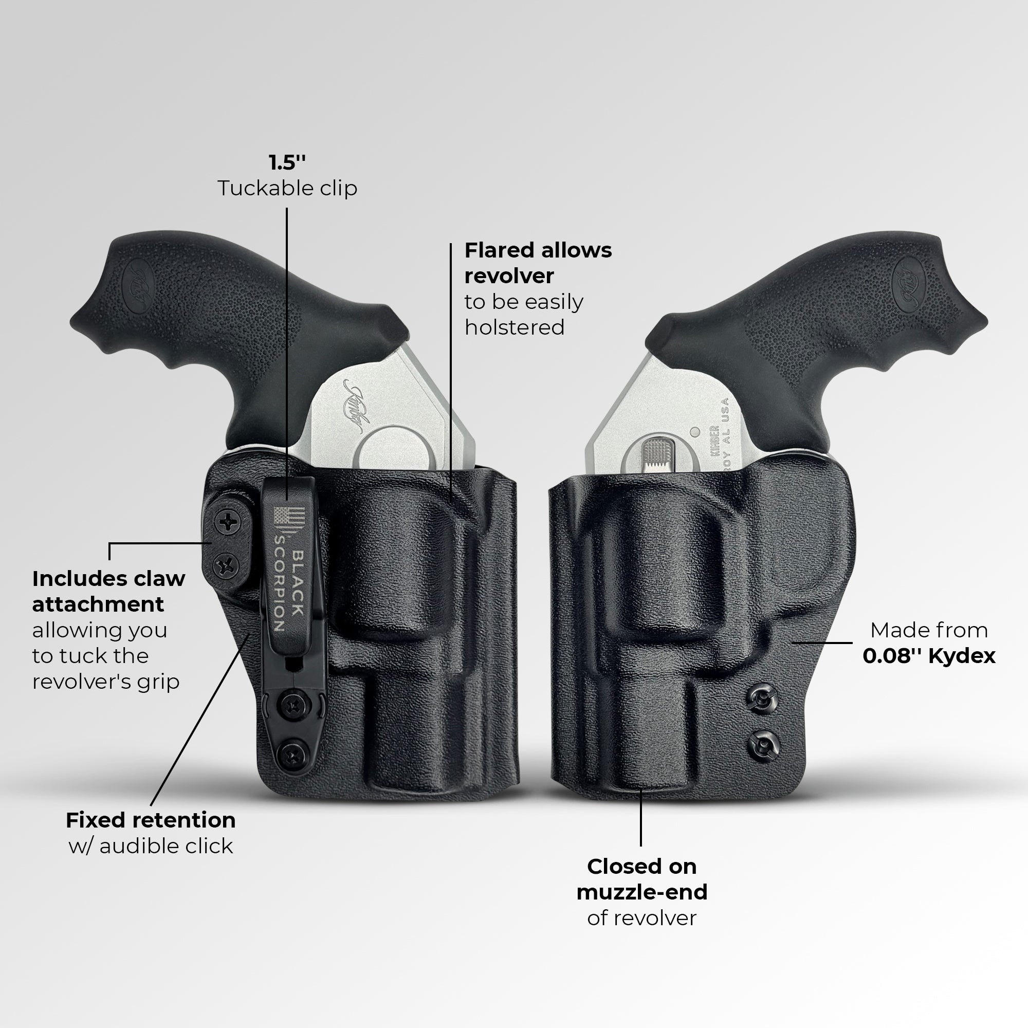 Smith & Wesson Model 442 / 637 IWB Tuckable w/ Claw Holster