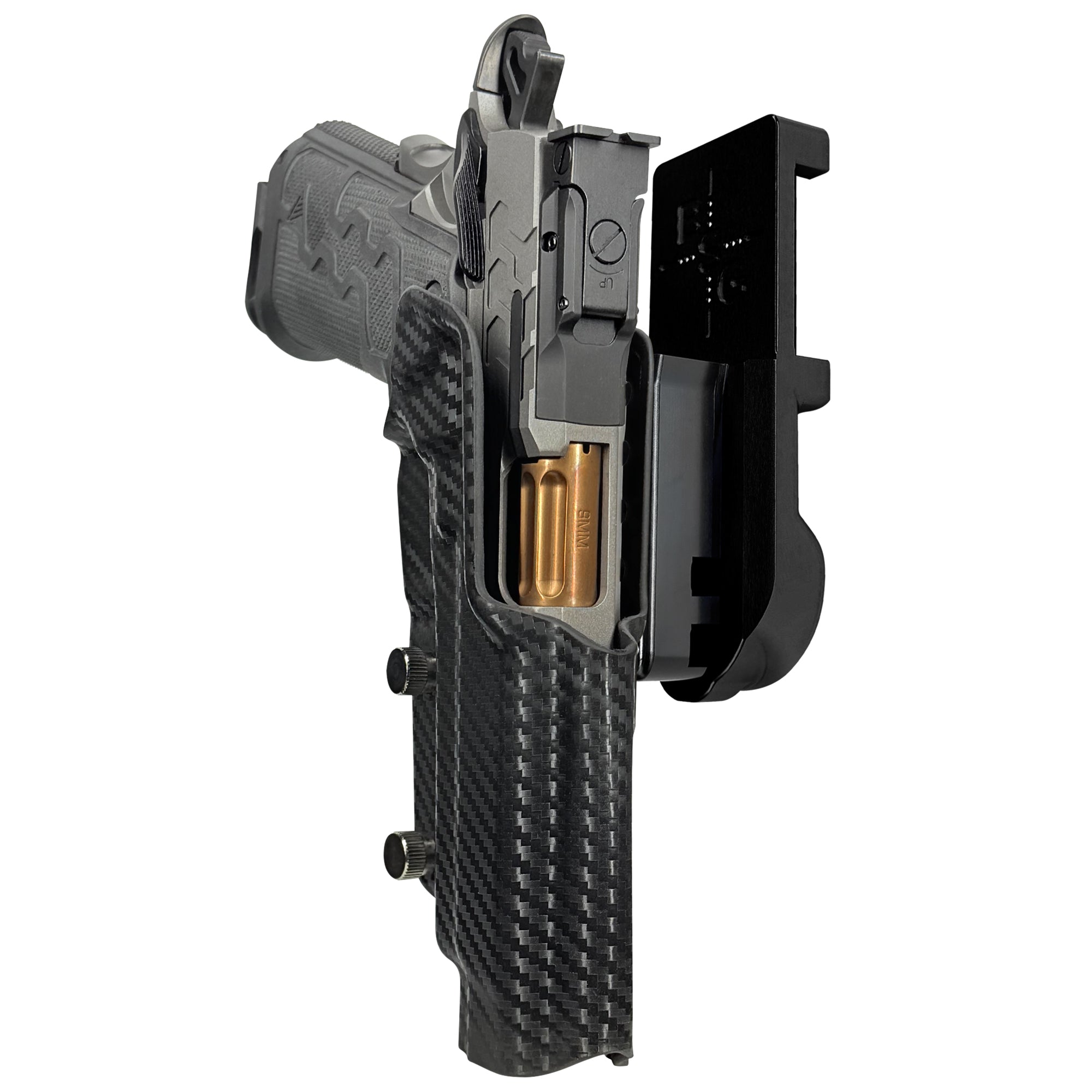 Kimber 2K11 IPSC/USPA Quick Mount Holster with Black Belt Attachment, Carbon Fiber Holster Shell