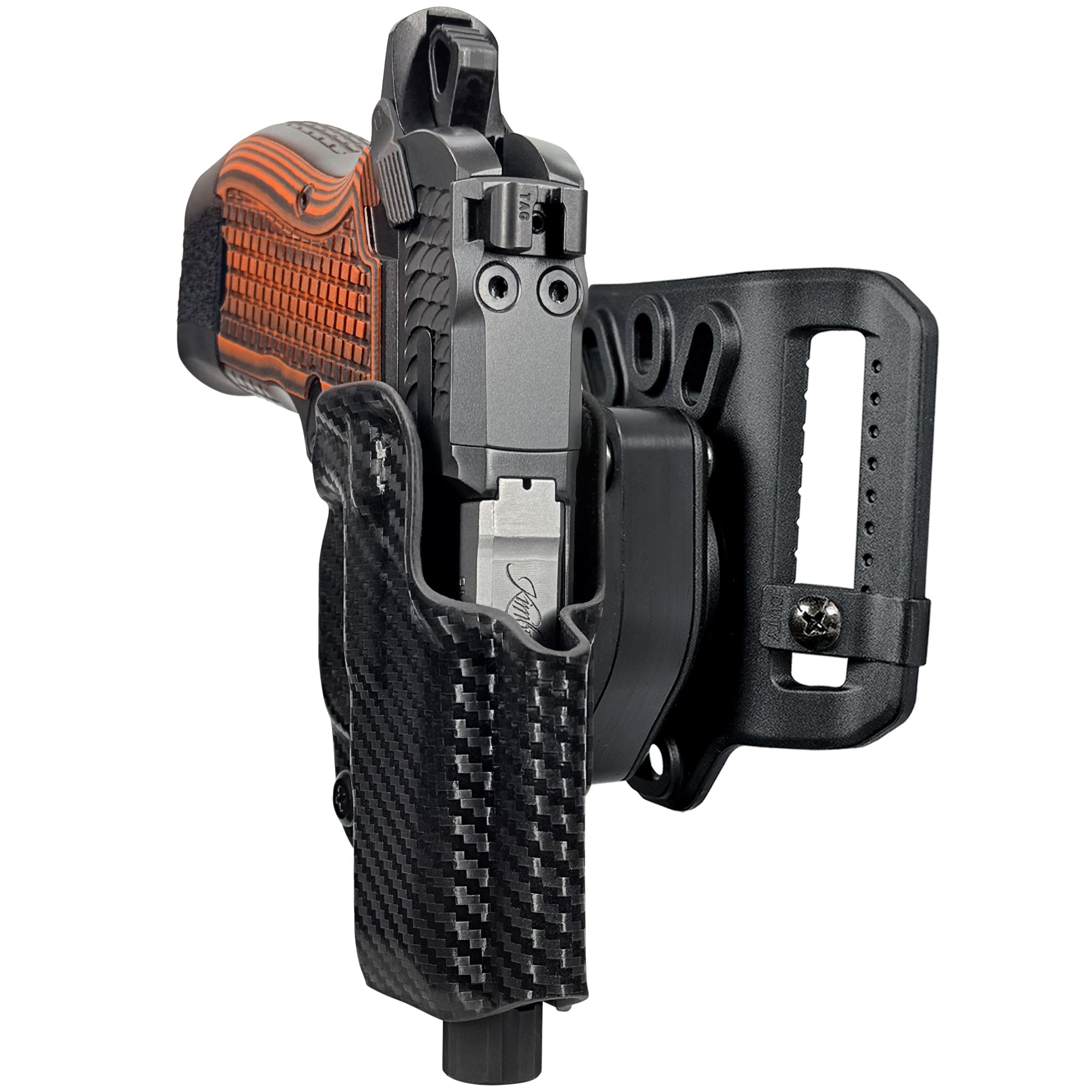 Kimber CDS9 w/ Rail Quick Release Belt Loop Holster in Carbon Fiber
