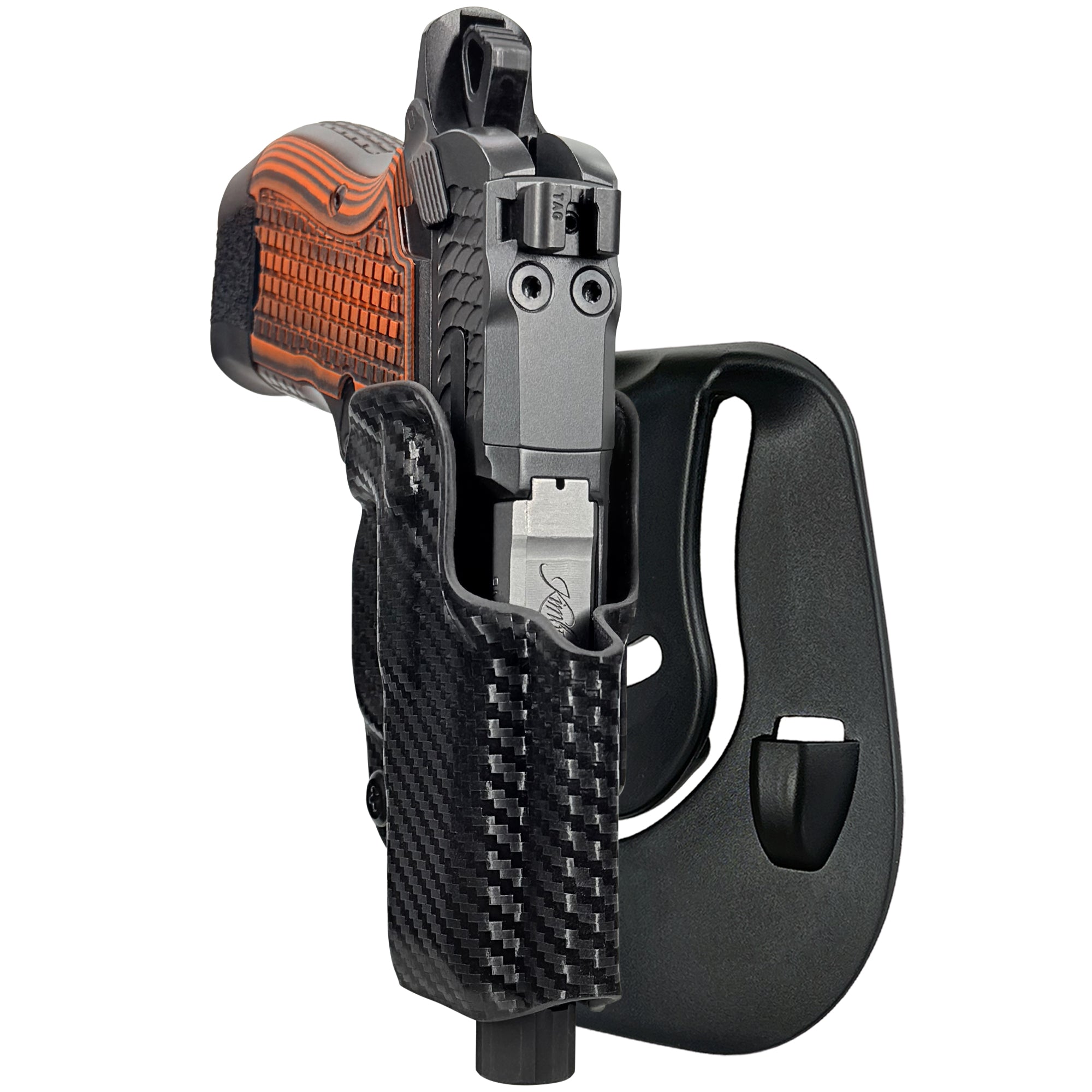 Kimber CDS9 w/ Rail OWB Paddle Holster in Carbon Fiber