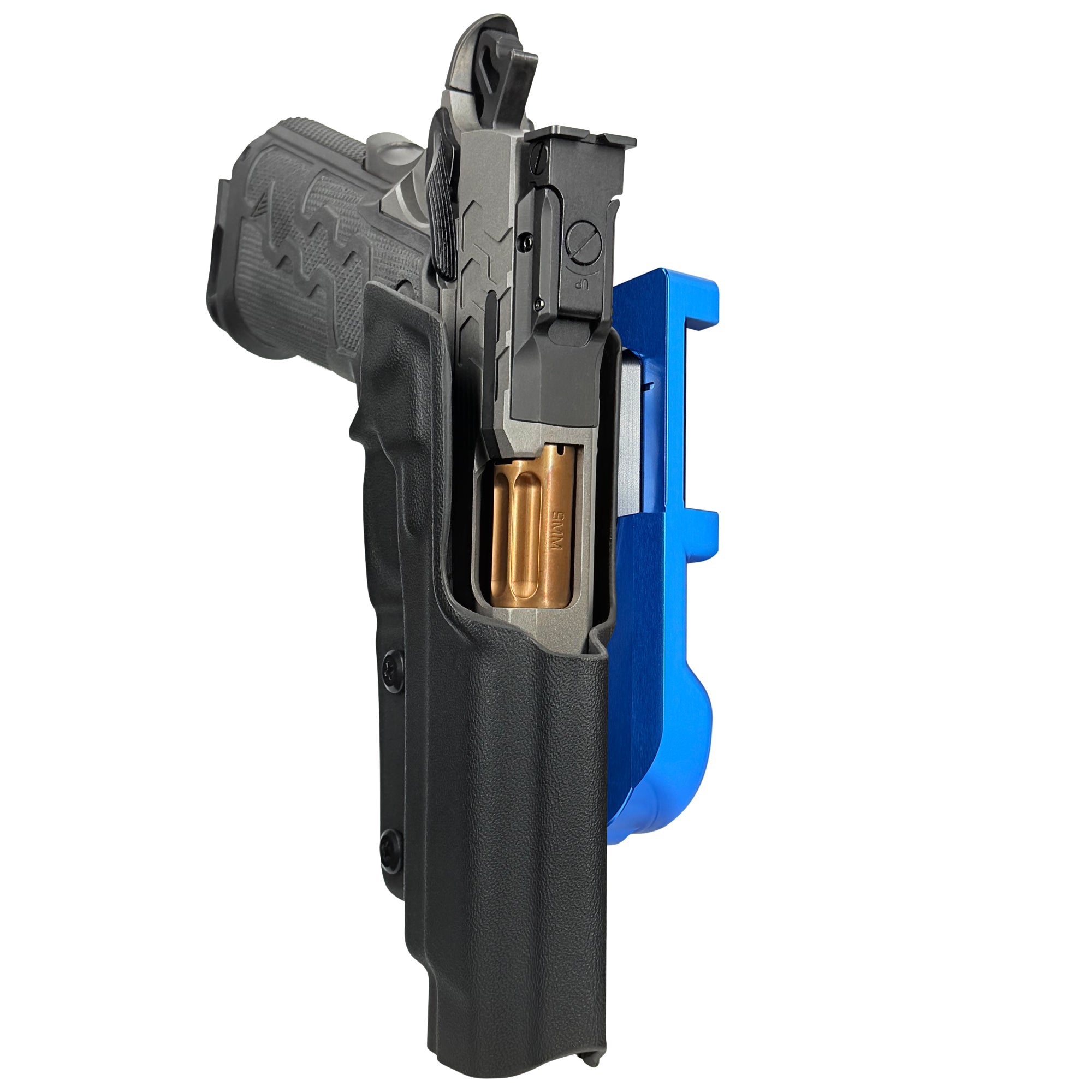 Kimber 2K11 IDPA Quick Mount Holster with Blue Belt Attachment, Black Holster Shell