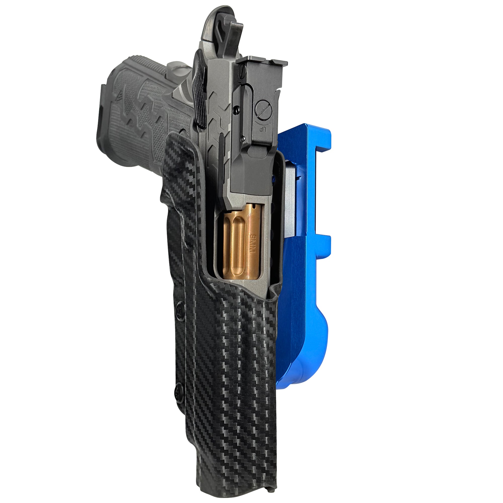 Kimber 2K11 IDPA Quick Mount Holster with Blue Belt Attachment, Carbon Fiber Holster Shell
